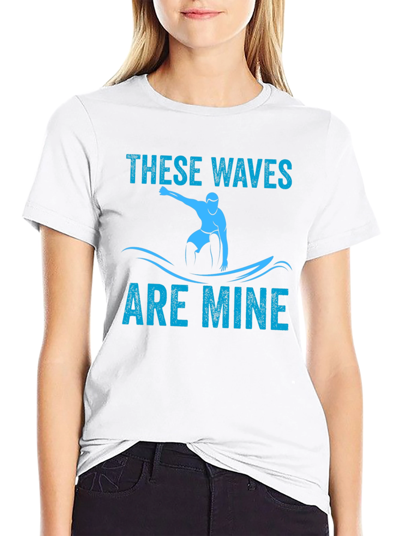 Black These Waves Are Mine Graphic T-Shirt view 9