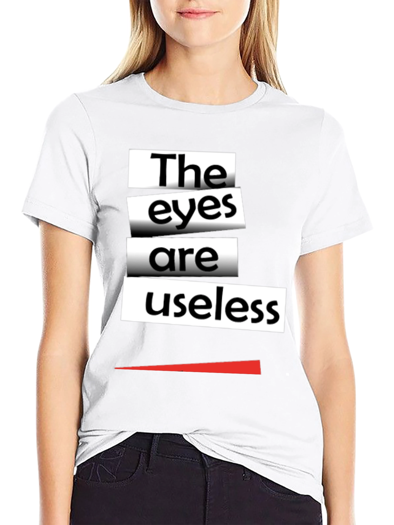 Black The Eyes Are Useless Graphic Tee - Black view 9