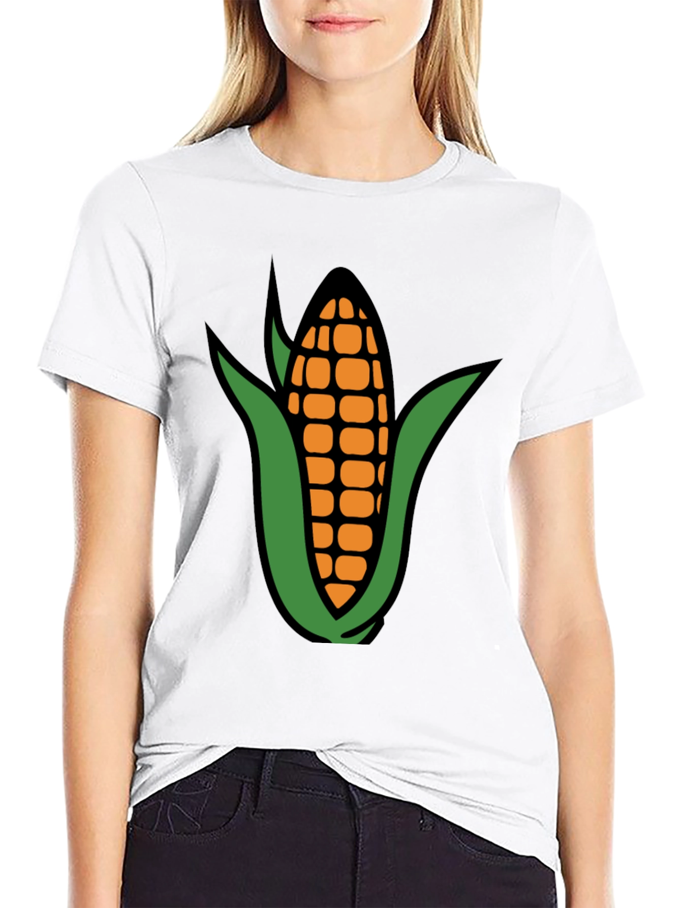 Corn Graphic Black T-Shirt - 9