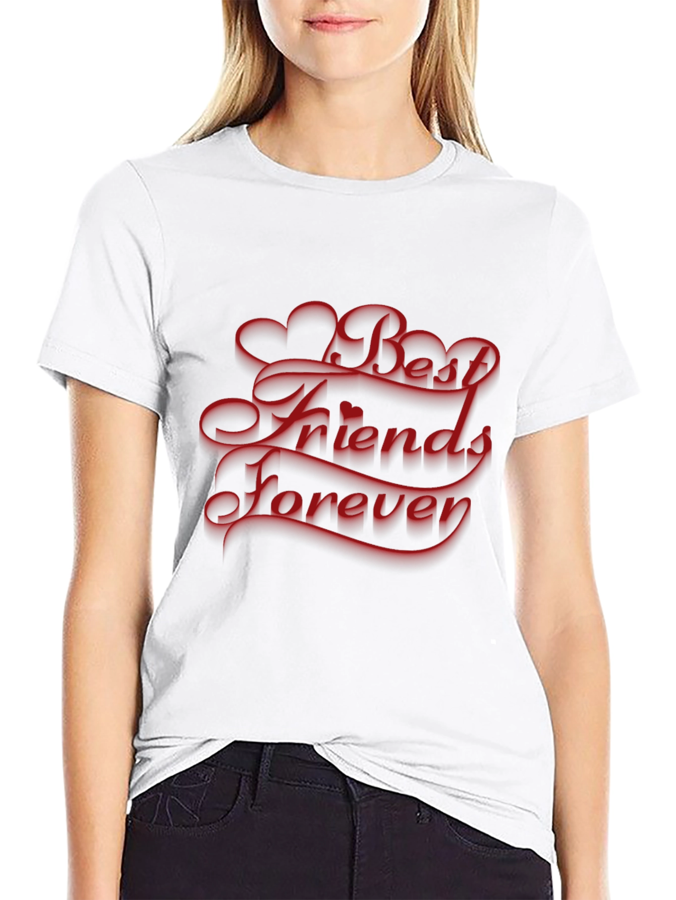 Black Best Friends Forever Black T-Shirt view 9