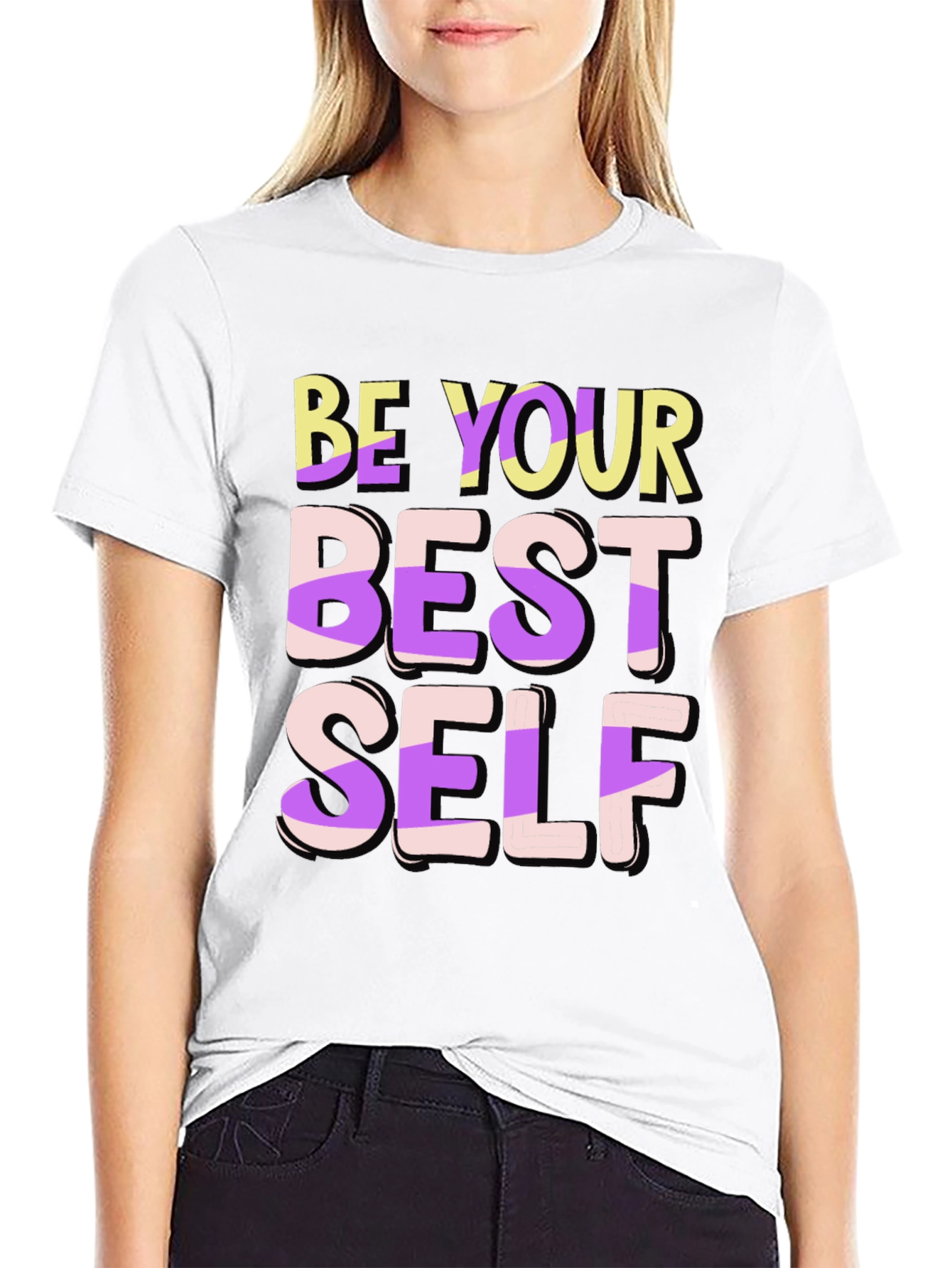 Black Be Your Best Self T-Shirt view 9