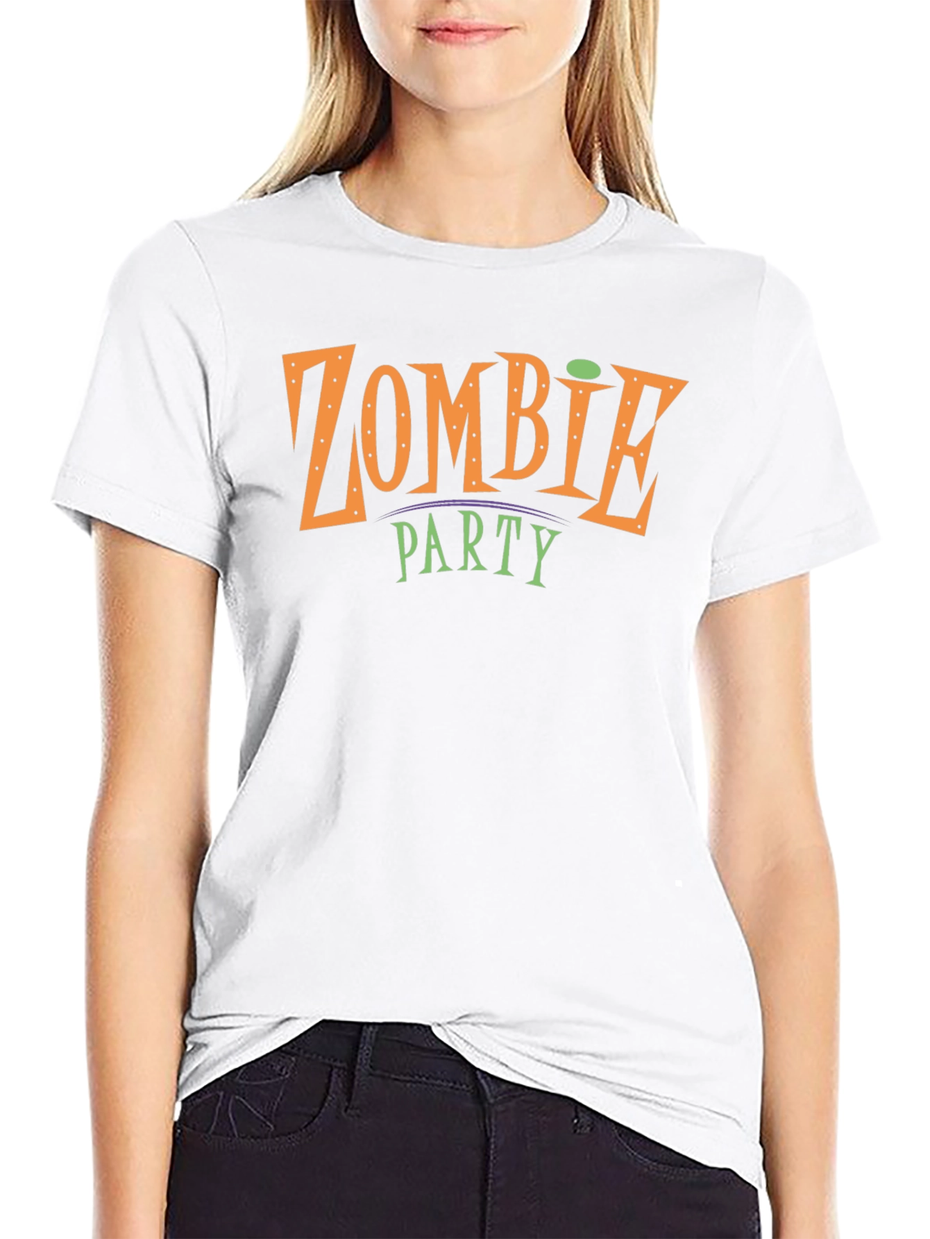 Black Zombie Party T-Shirt - Halloween Tee view 9