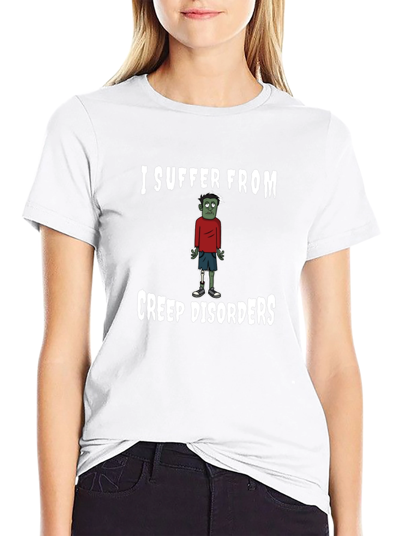 Black Creep Disorders Zombie Humor T-Shirt view 9