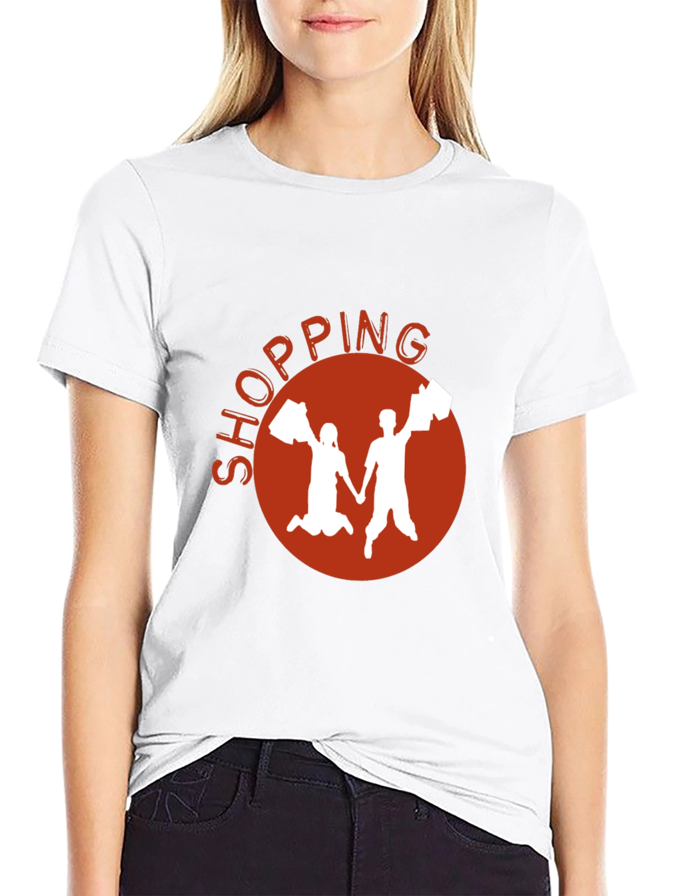 Black Shopping Spree Tee - Unisex Cotton Graphic T-Shirt view 9
