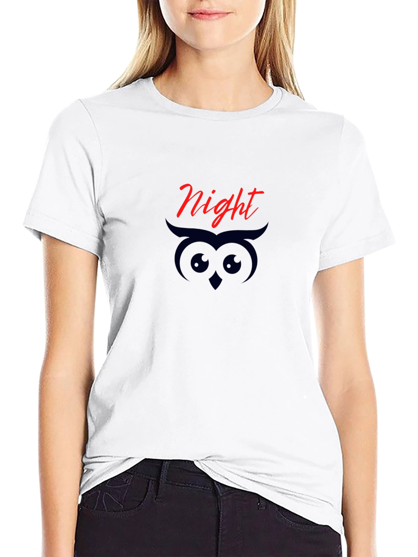 Black Night Owl Graphic Tee - Black view 9