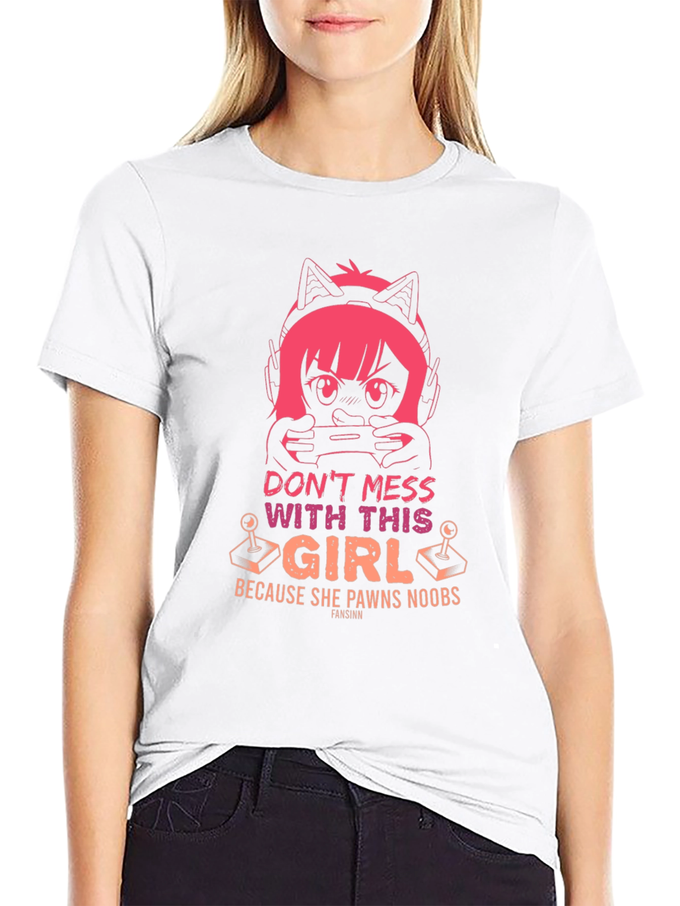 Black Gamer Girl T-Shirt - Don't Mess With This Girl view 9