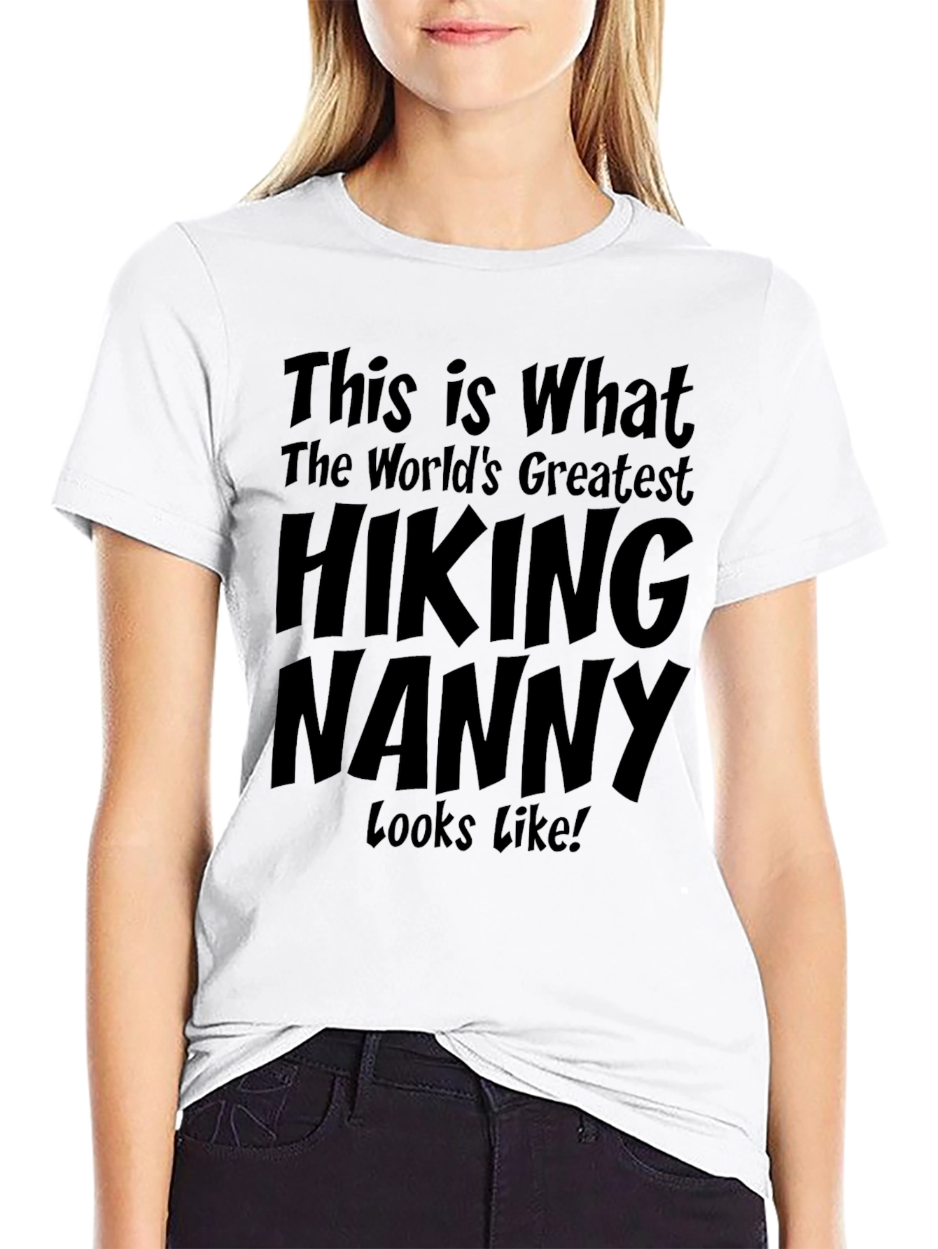 Black Hiking Nanny Graphic T-Shirt view 9