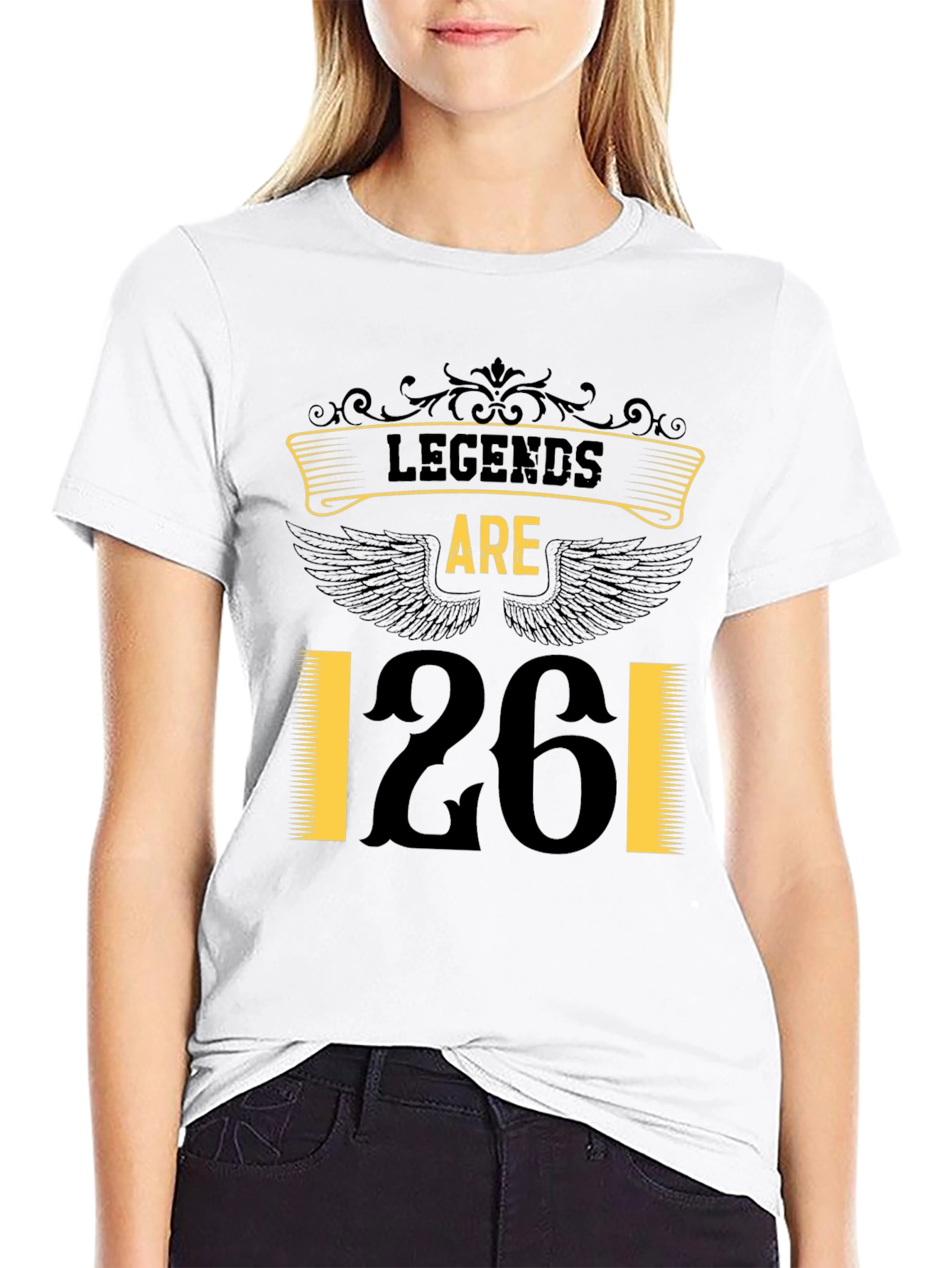 Black Legends Are 26 T-Shirt - Birthday Edition view 9