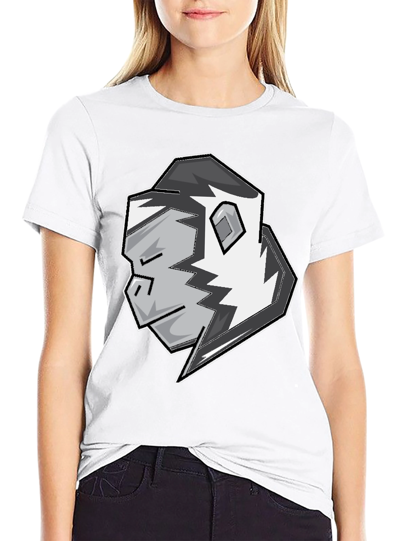 Black Stylish Gorilla Graphic T-Shirt - Black view 9