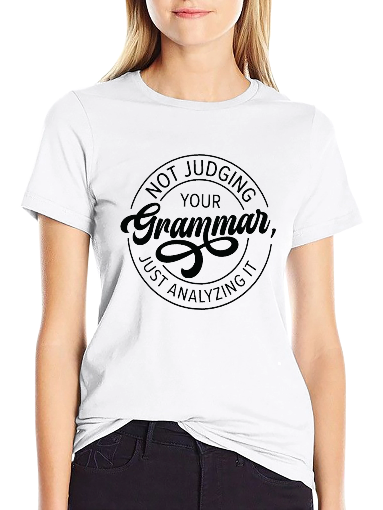 Black Grammar Analyst T-Shirt - Sarcastic Tee for Language Lovers view 9