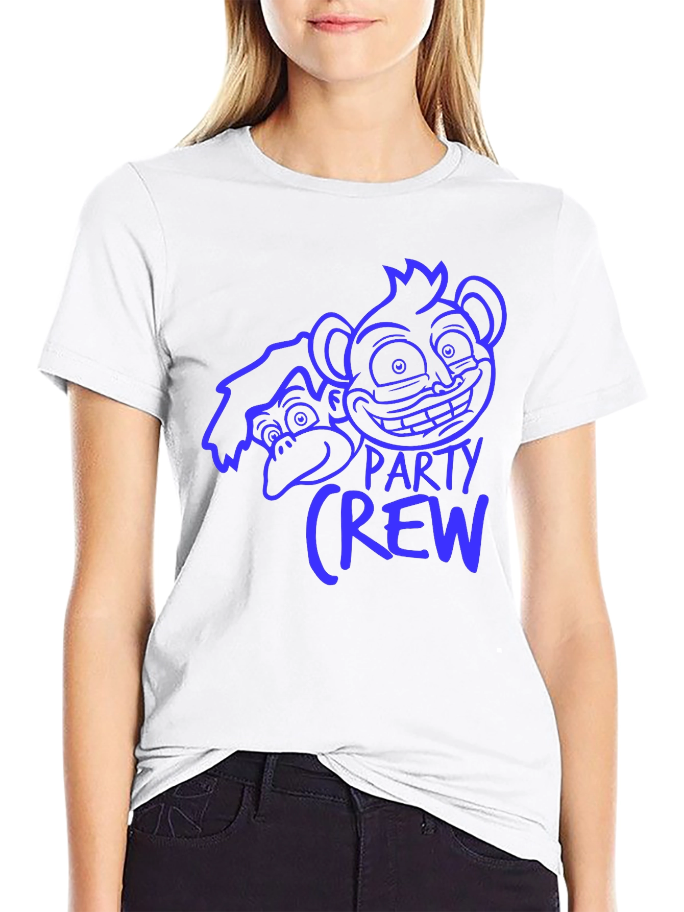 Black Monkey Party Crew Graphic Tee - Black view 9