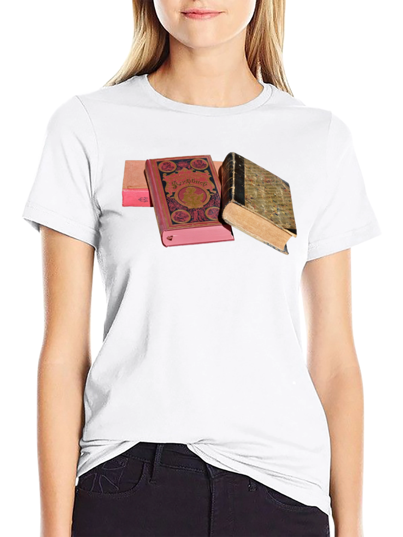 Black Vintage Books Graphic Tee - Stylish Comfort view 9