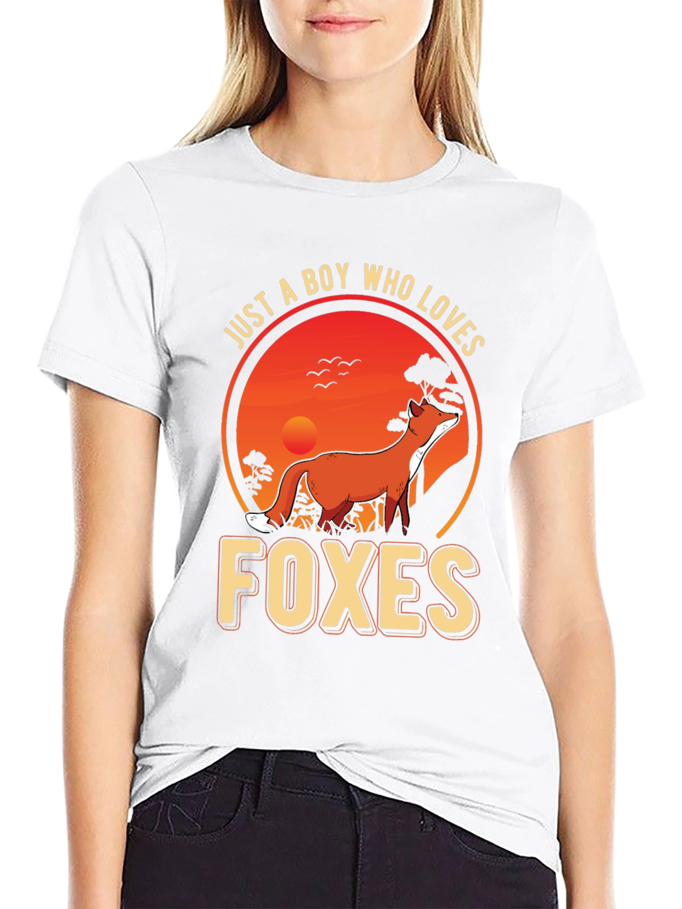 Black Boy Who Loves Foxes Graphic Tee view 9