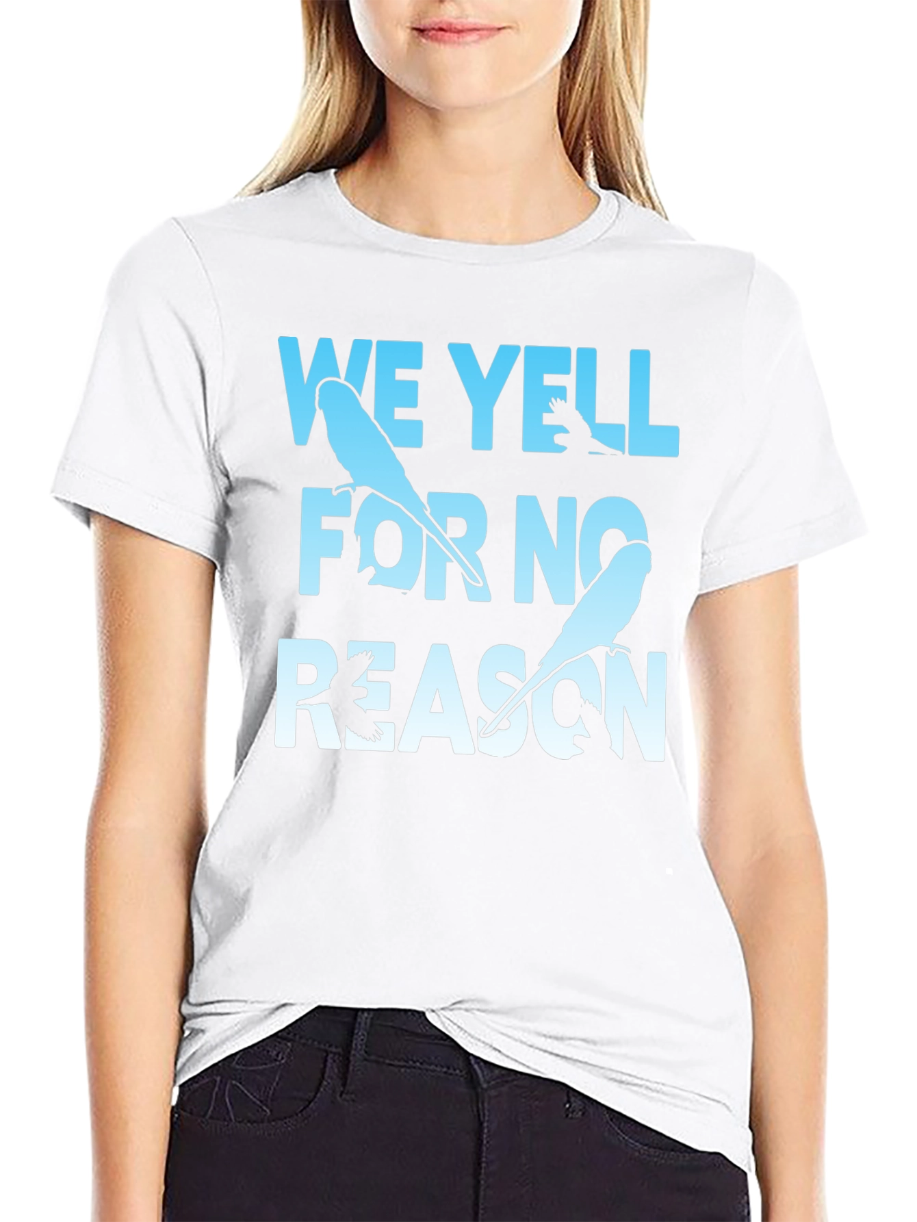 Black We Yell For No Reason Graphic Tee view 9