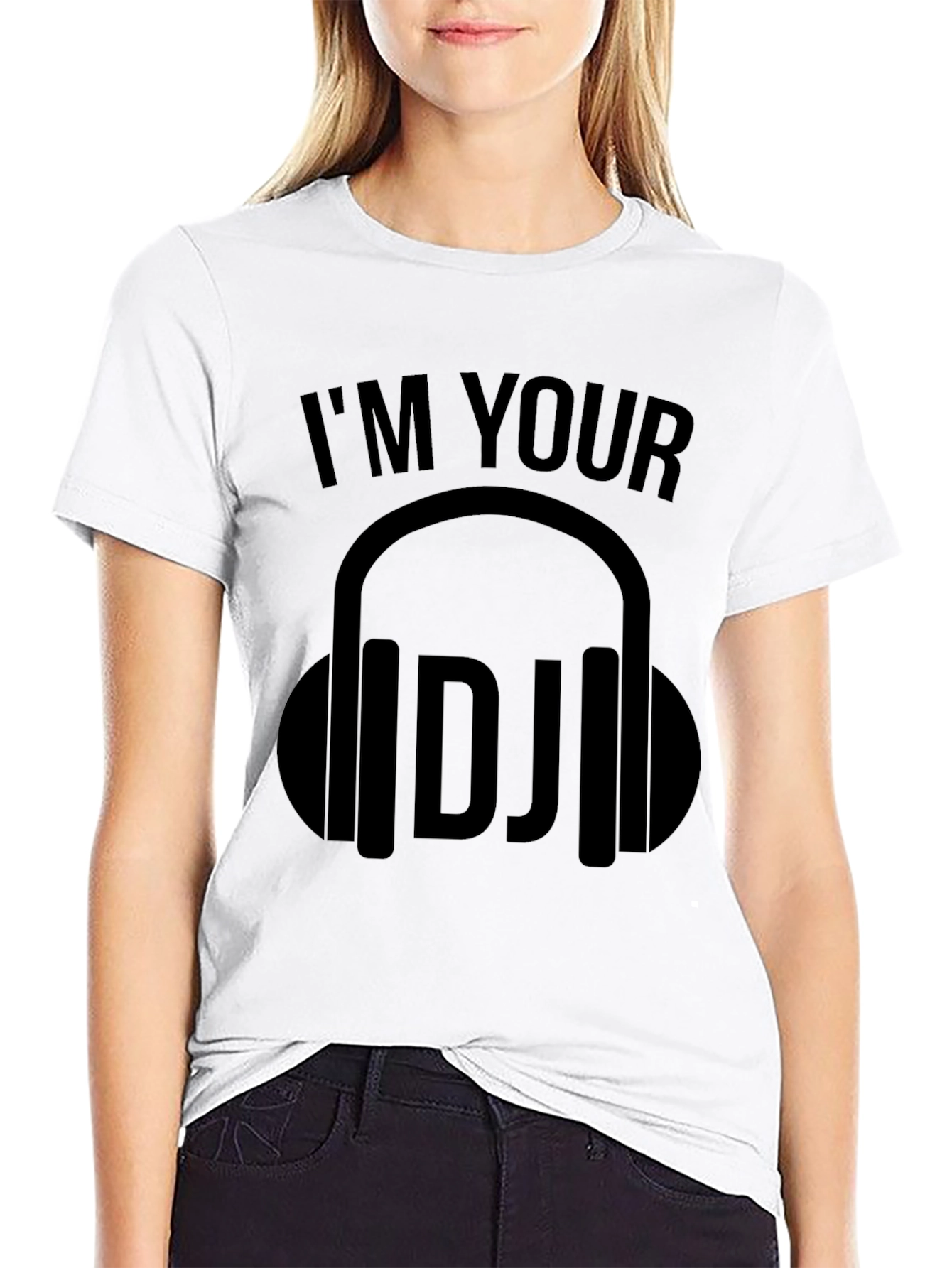 Black I'm Your DJ Black Graphic T-Shirt view 9