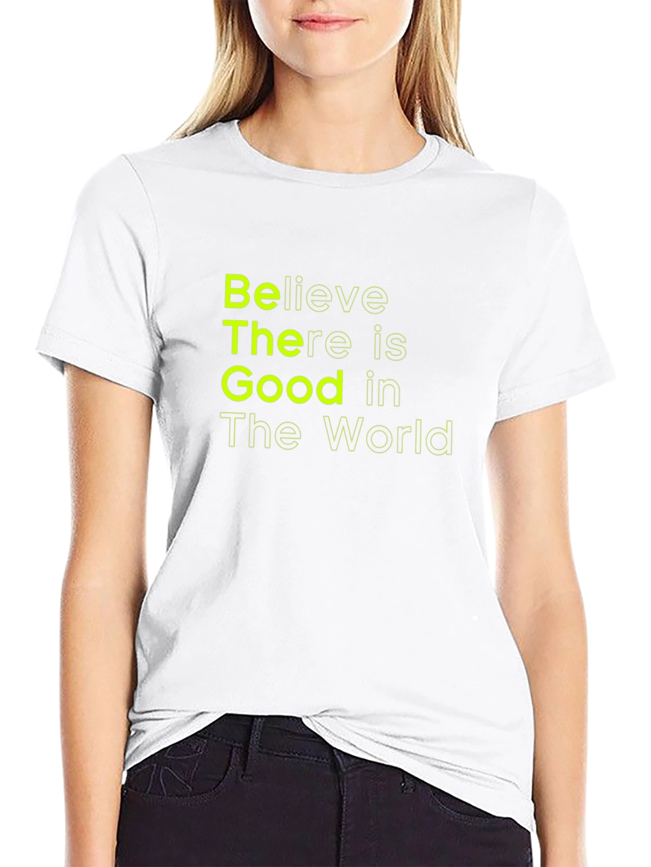 Black Believe There is Good T-Shirt - Black view 9