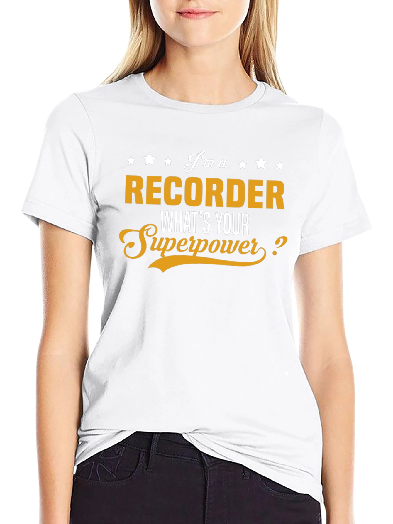 Black I'm a Recorder - What's Your Superpower T-Shirt view 9