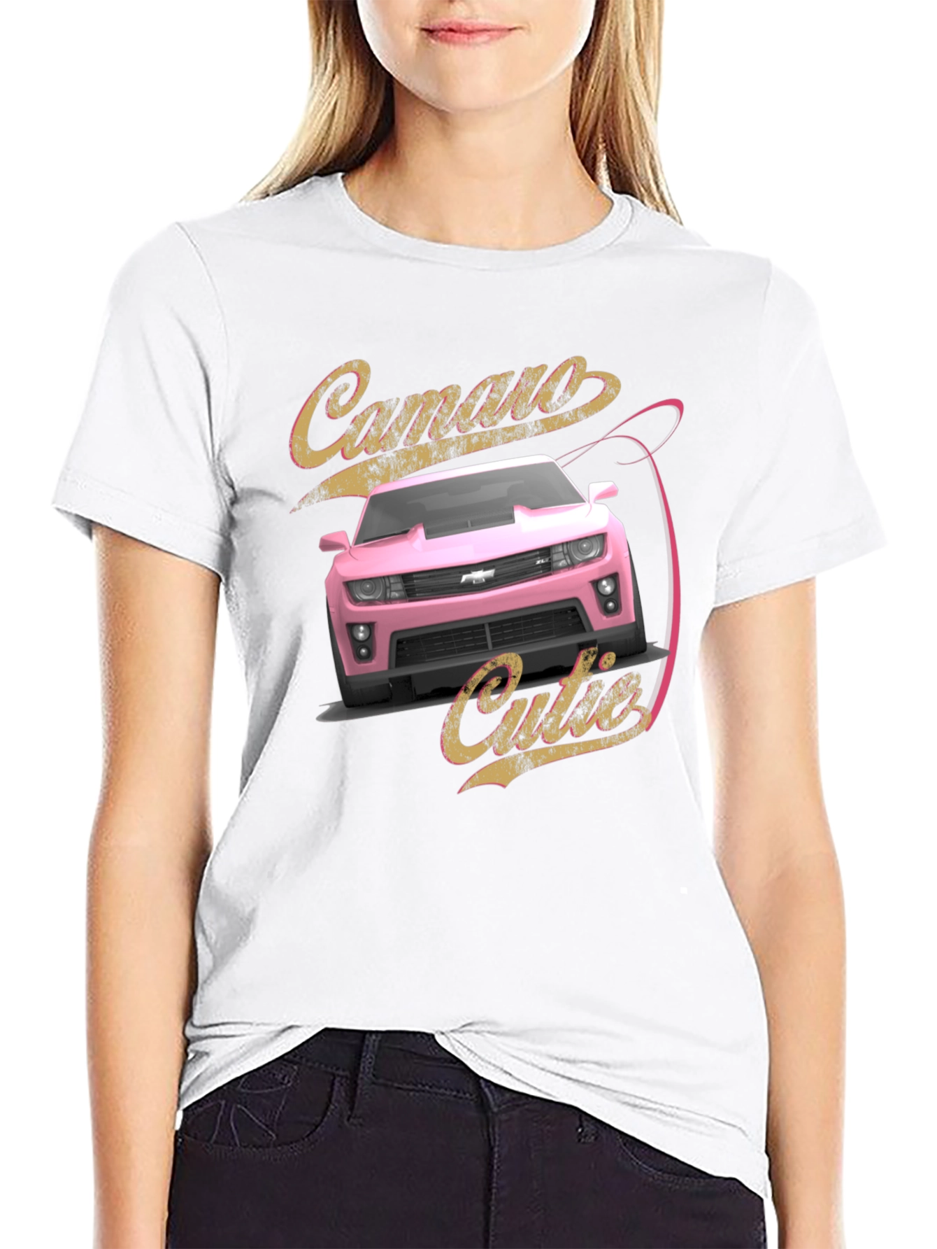 Black Camaro Cutie T-Shirt - Black Graphic Tee view 9