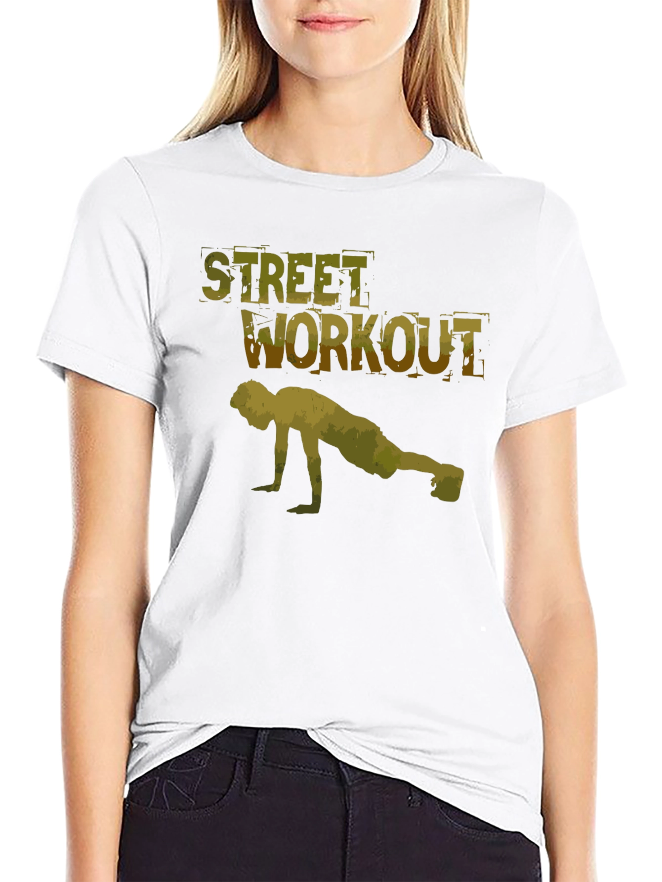 Black Street Workout Black T-Shirt for Men view 9