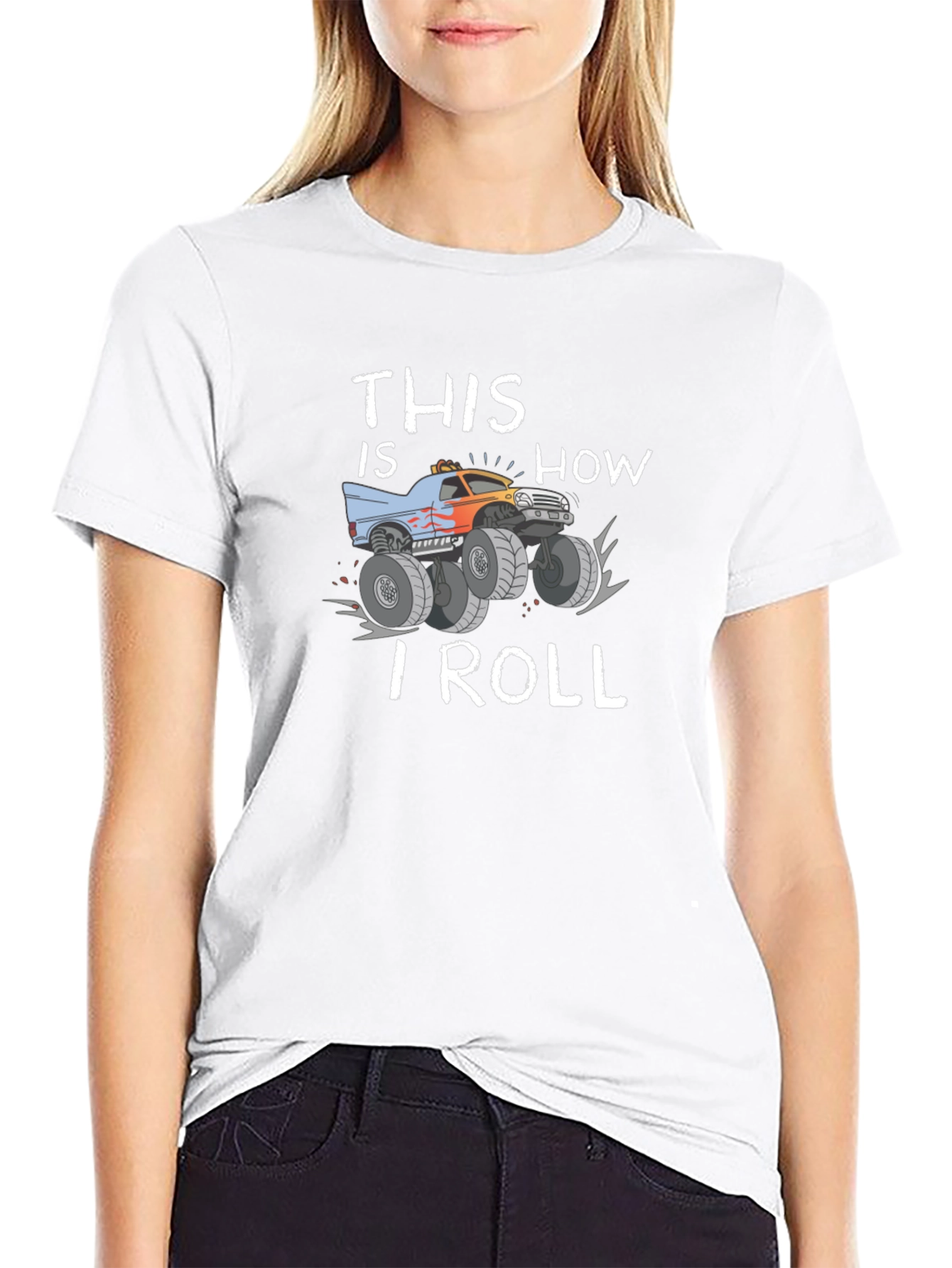 Black This Is How I Roll Monster Truck T-Shirt view 9