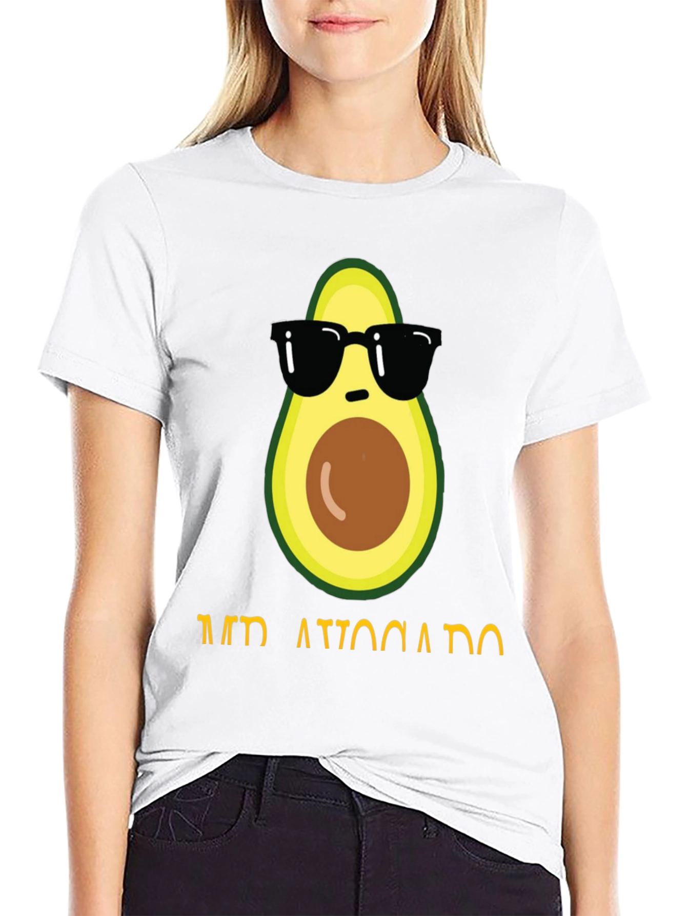 Black Cool Avocado Graphic T-Shirt view 9