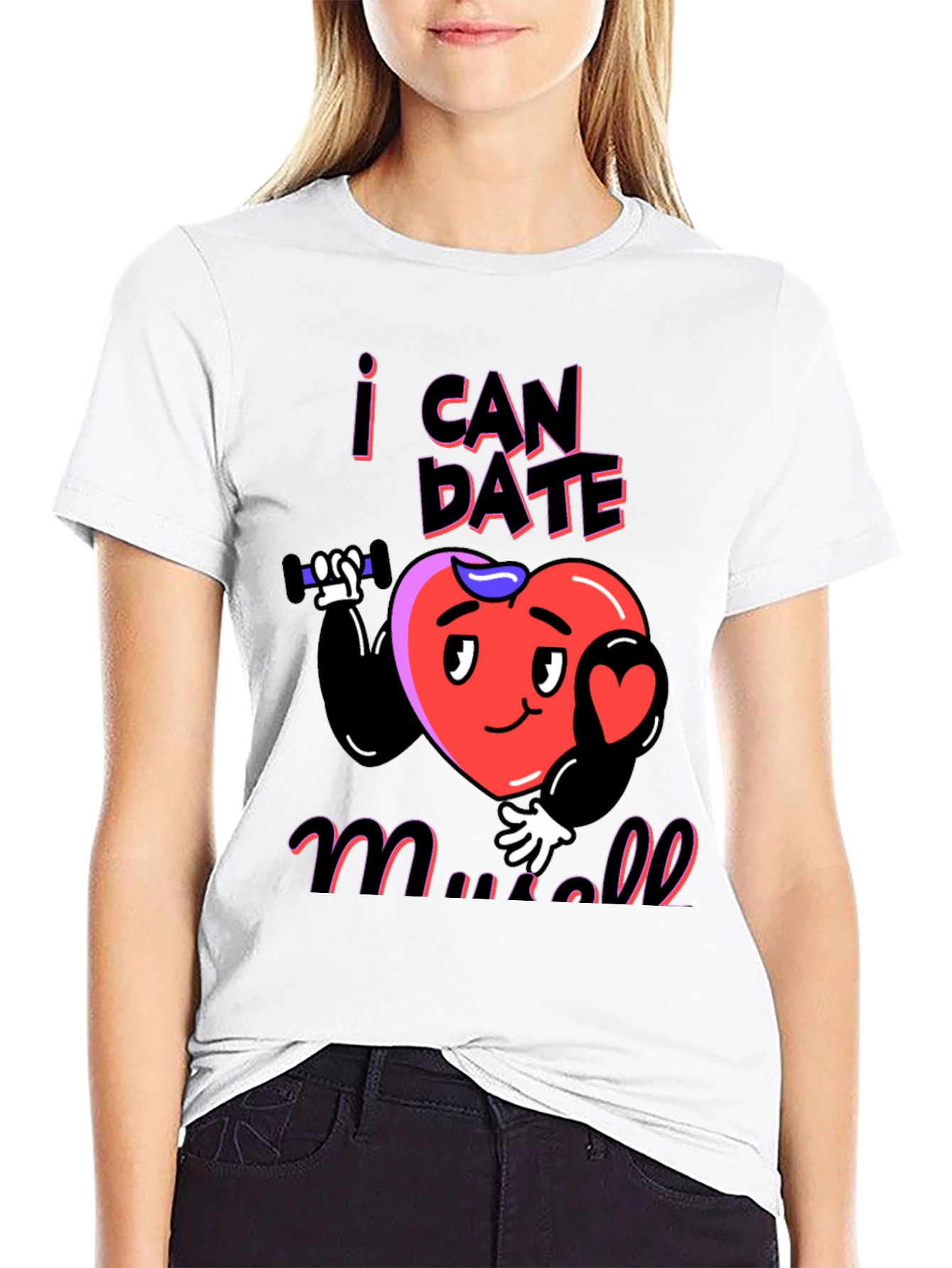 Black I Can Date Myself T-Shirt view 9