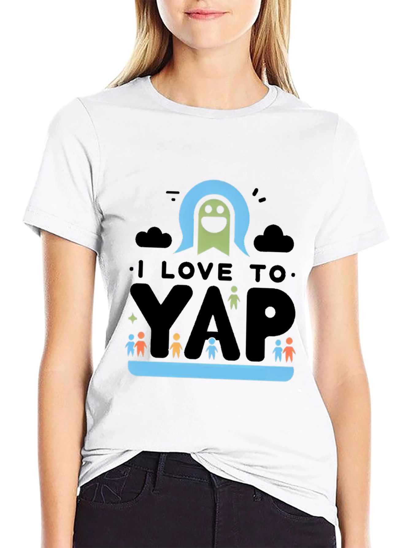Black I Love To Yap T-Shirt view 9