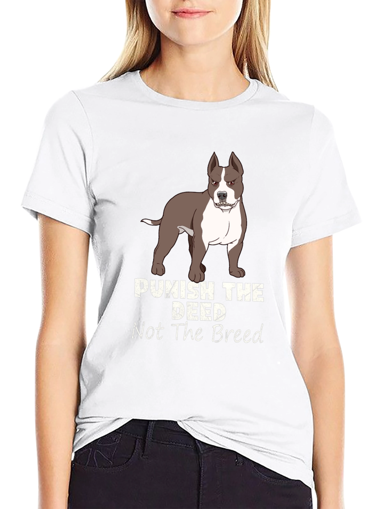 Black Punish the Deed, Not the Breed T-Shirt view 9