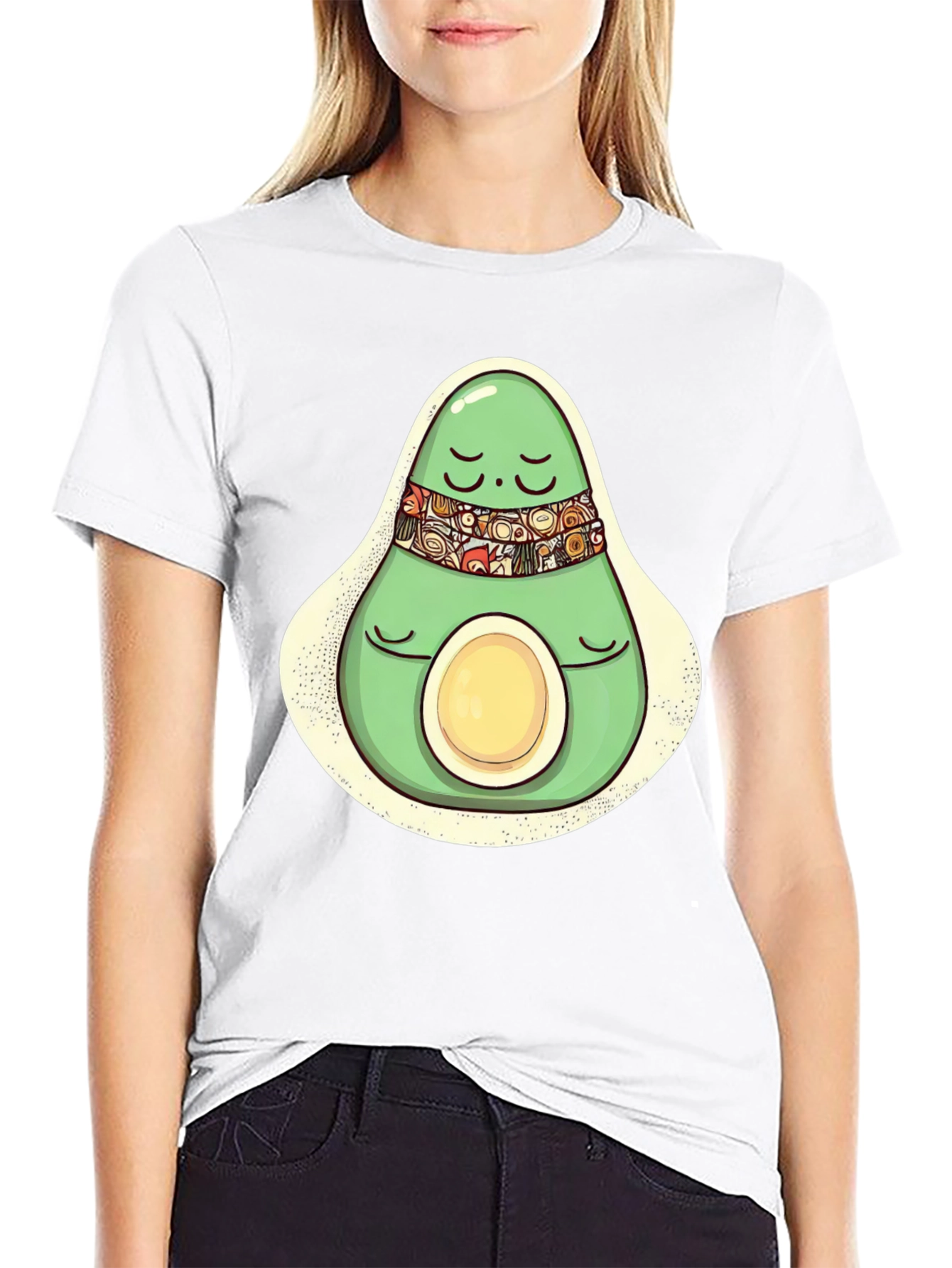 Black Relaxed Avocado Graphic T-Shirt view 9