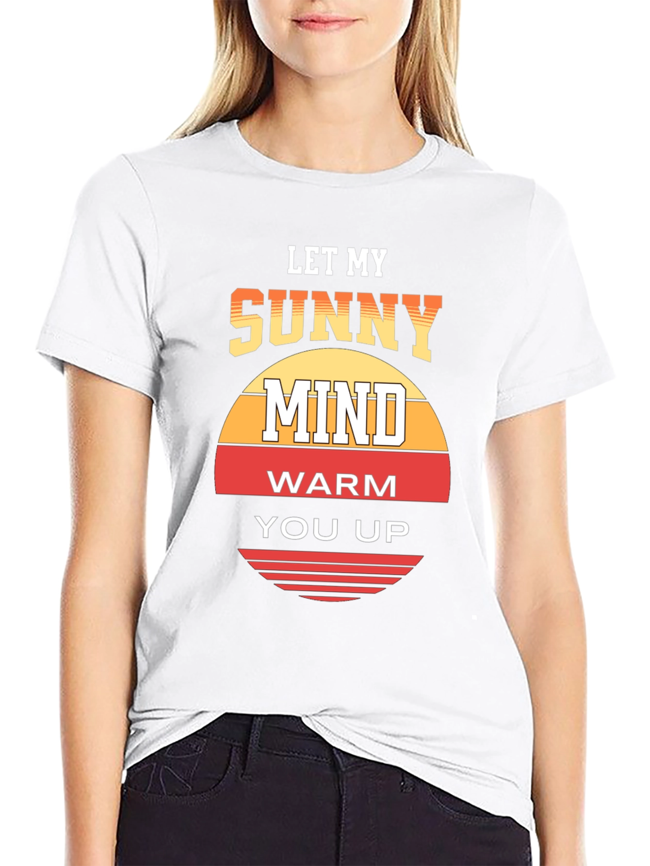 Black Sunny Mind Graphic Tee - Let My Mind Warm You Up view 9