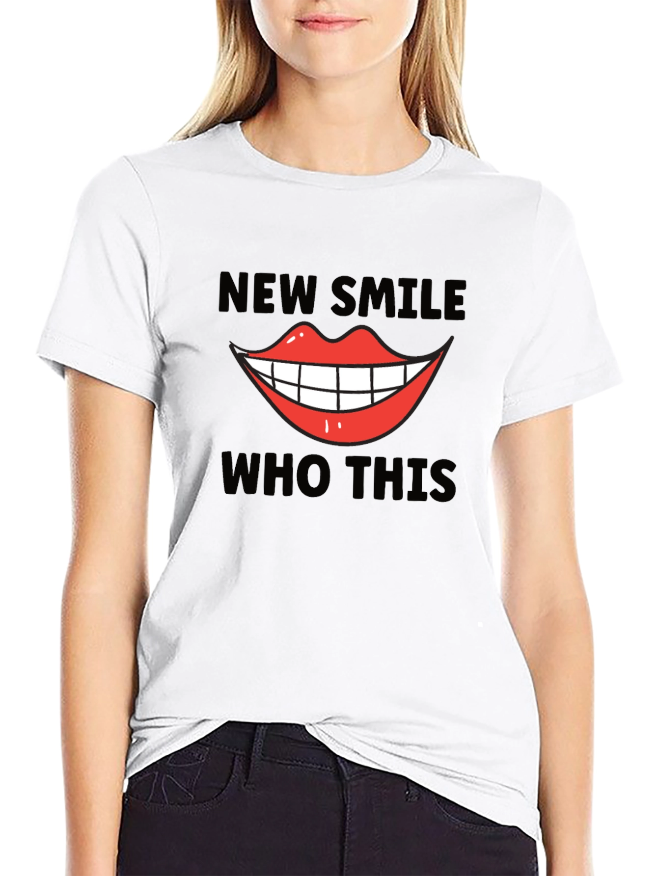 Black New Smile, Who This Black Graphic Tee view 9