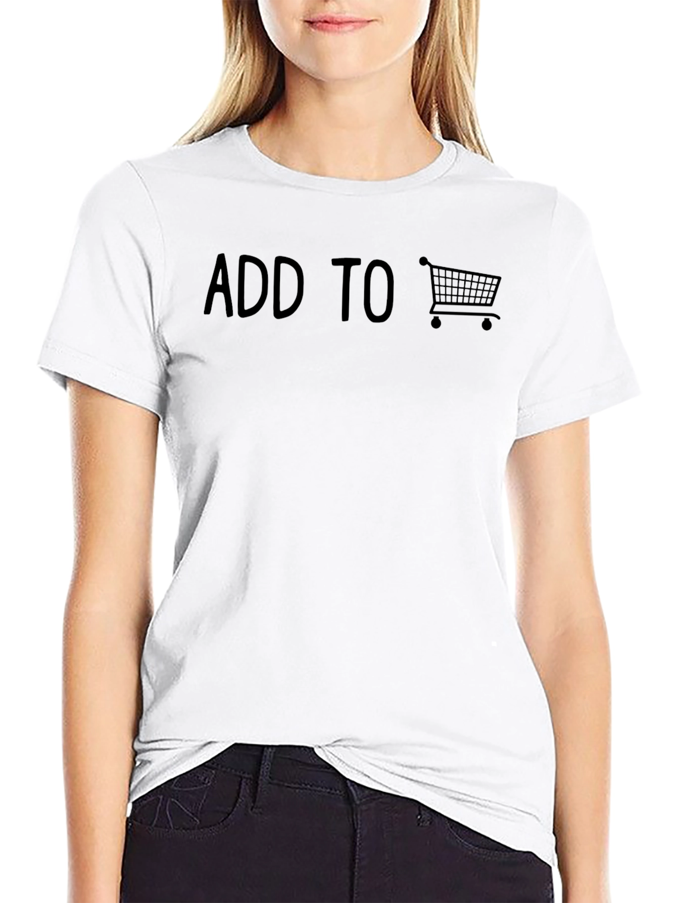 Add To Cart Black Graphic Tee - 9
