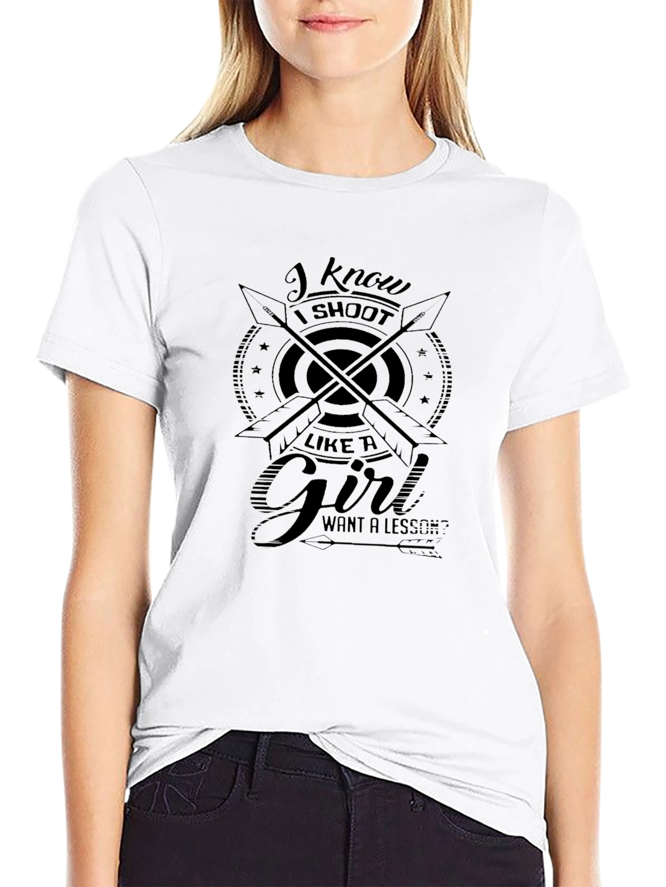 Black Archery T-Shirt - I Shoot Like A Girl view 9