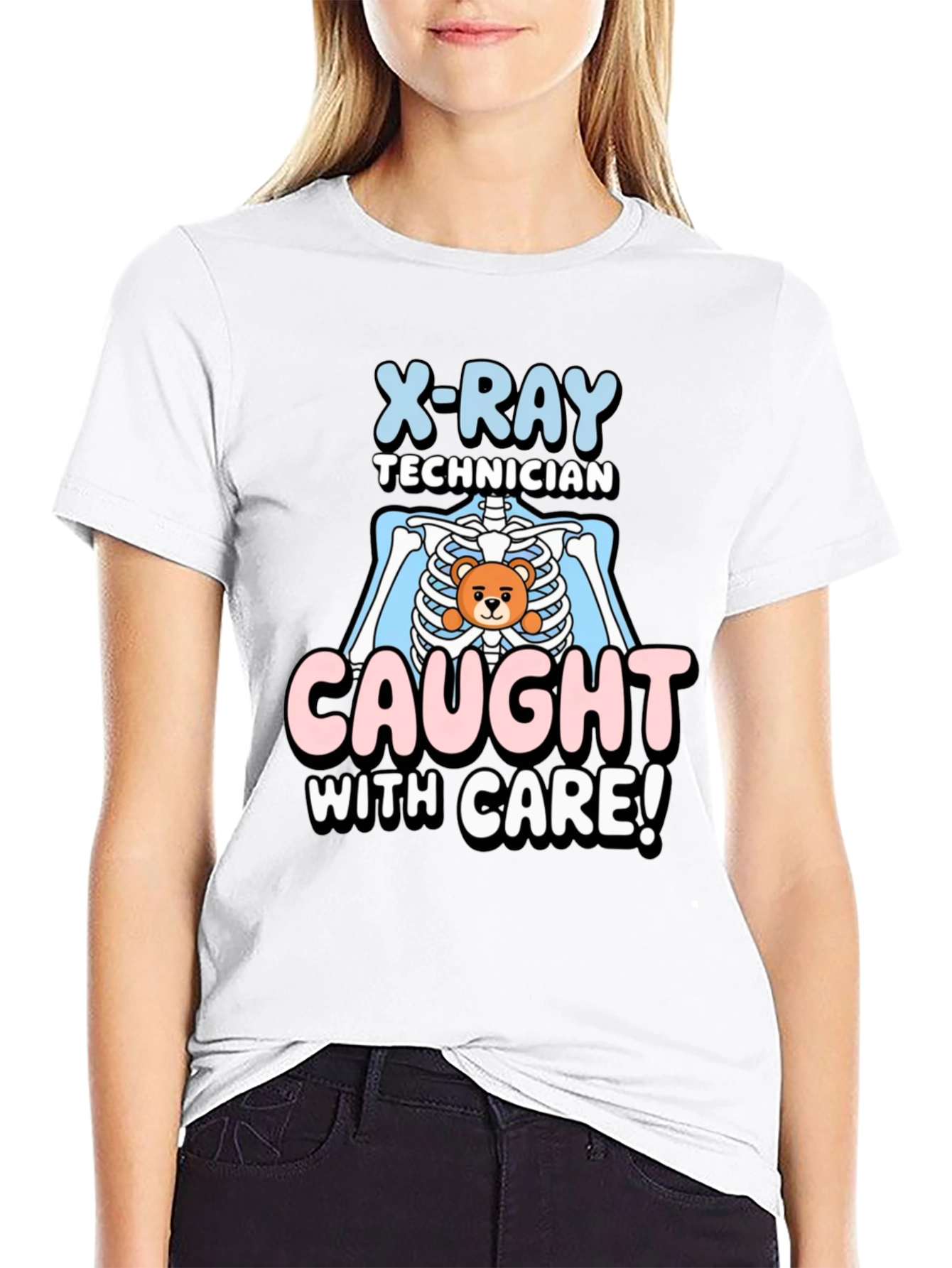 Black X-Ray Technician Caught With Care T-Shirt view 9