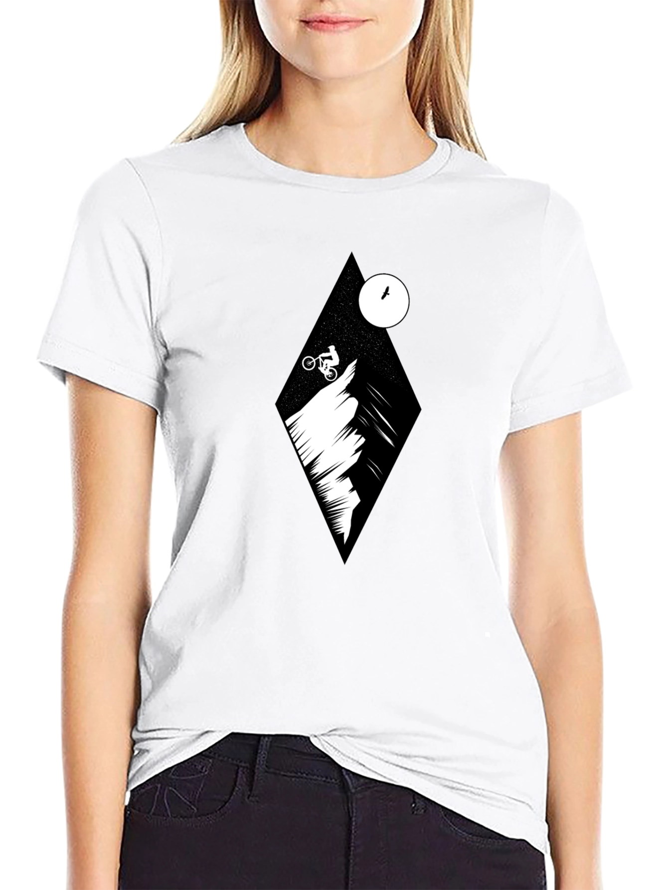 Black Mountain Biker Graphic Tee - Black view 9