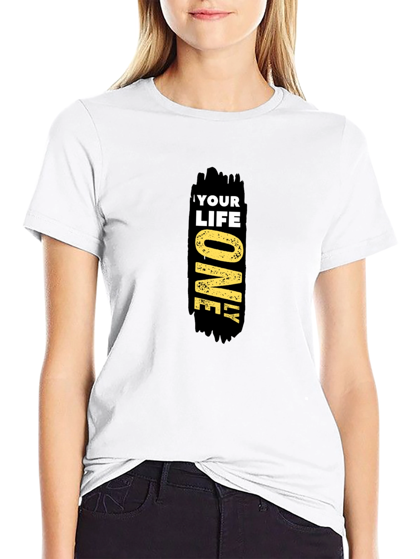 Black Your Life Only Black Graphic Tee view 9