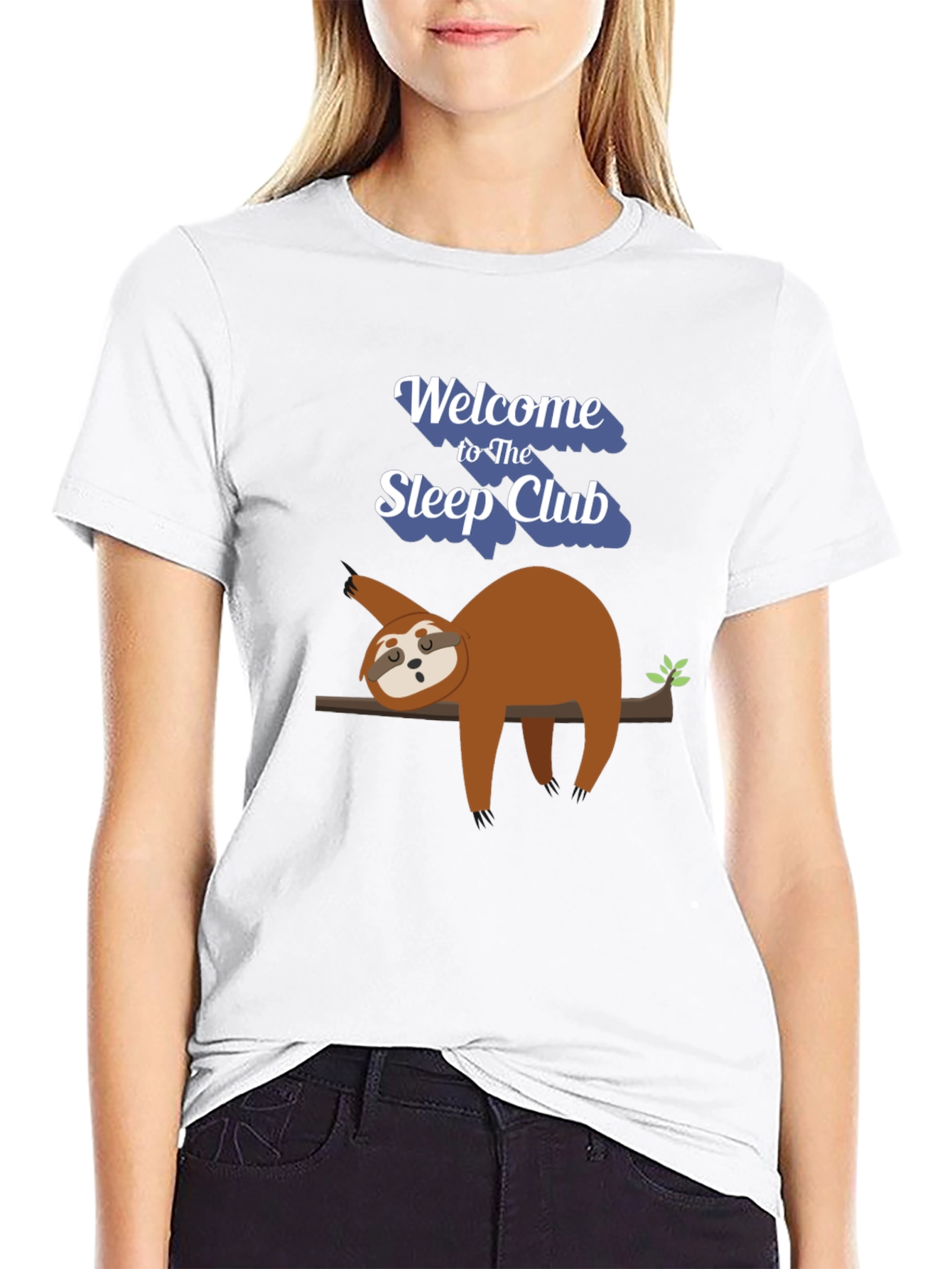 Black Sleep Club Sloth Graphic T-Shirt - Relaxed Fit view 9