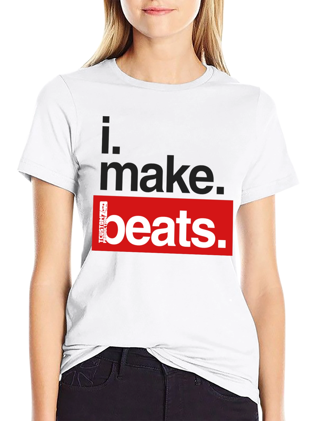 Black I Make Beats Graphic T-Shirt - Black view 9
