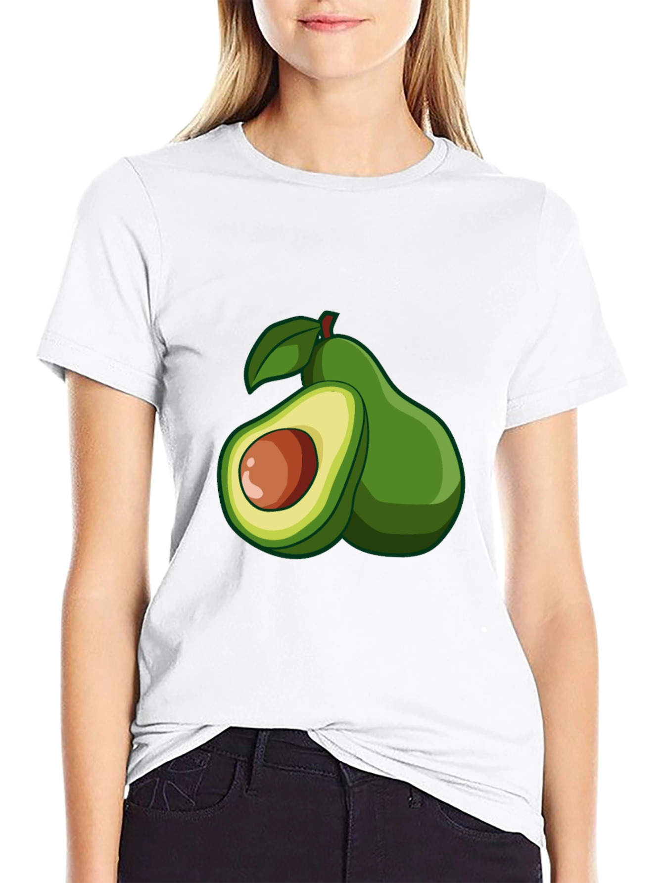 Black Avocado Graphic Tee - Fresh & Fun Design view 9