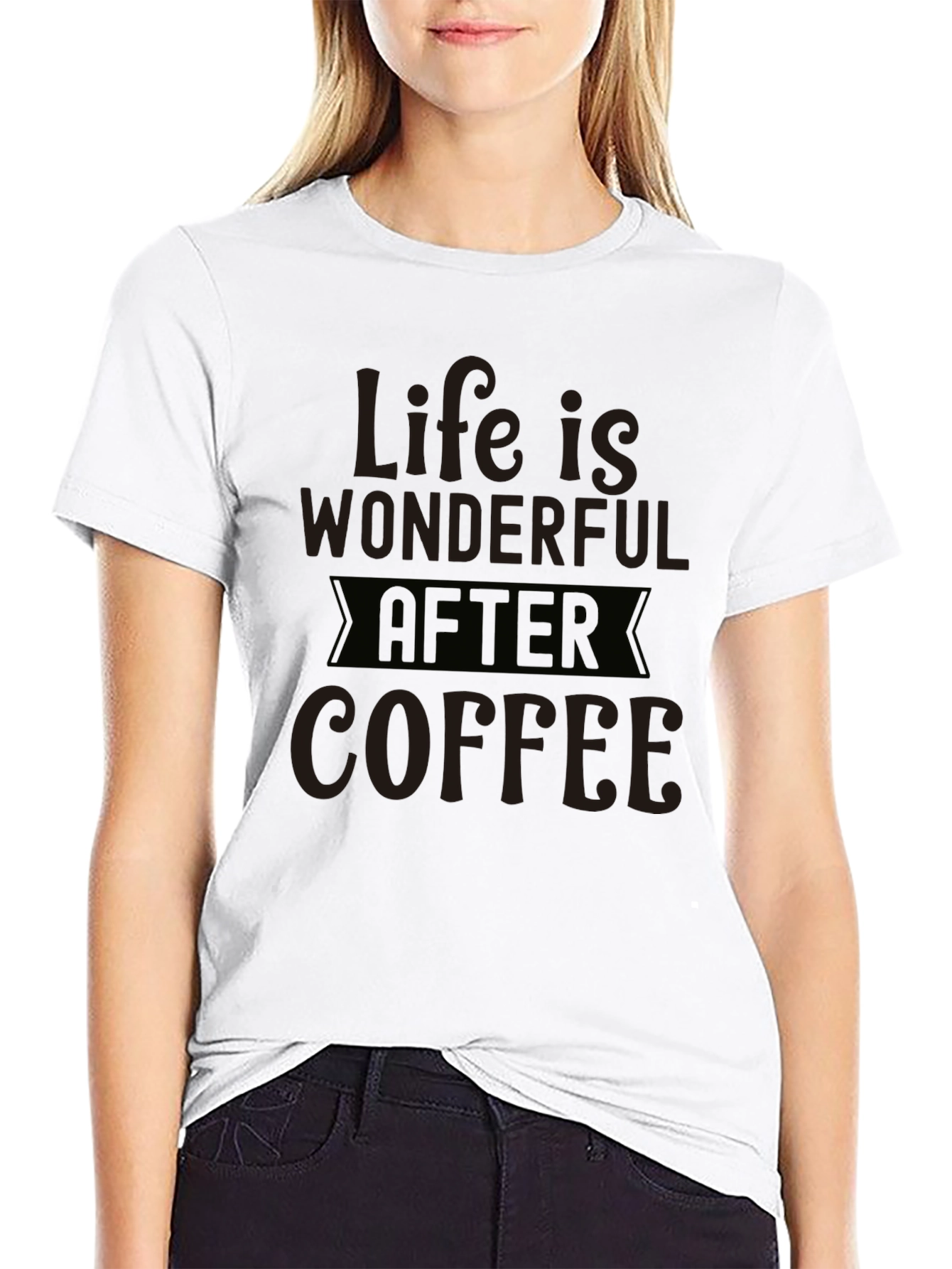Black Life Is Wonderful After Coffee T-Shirt view 9