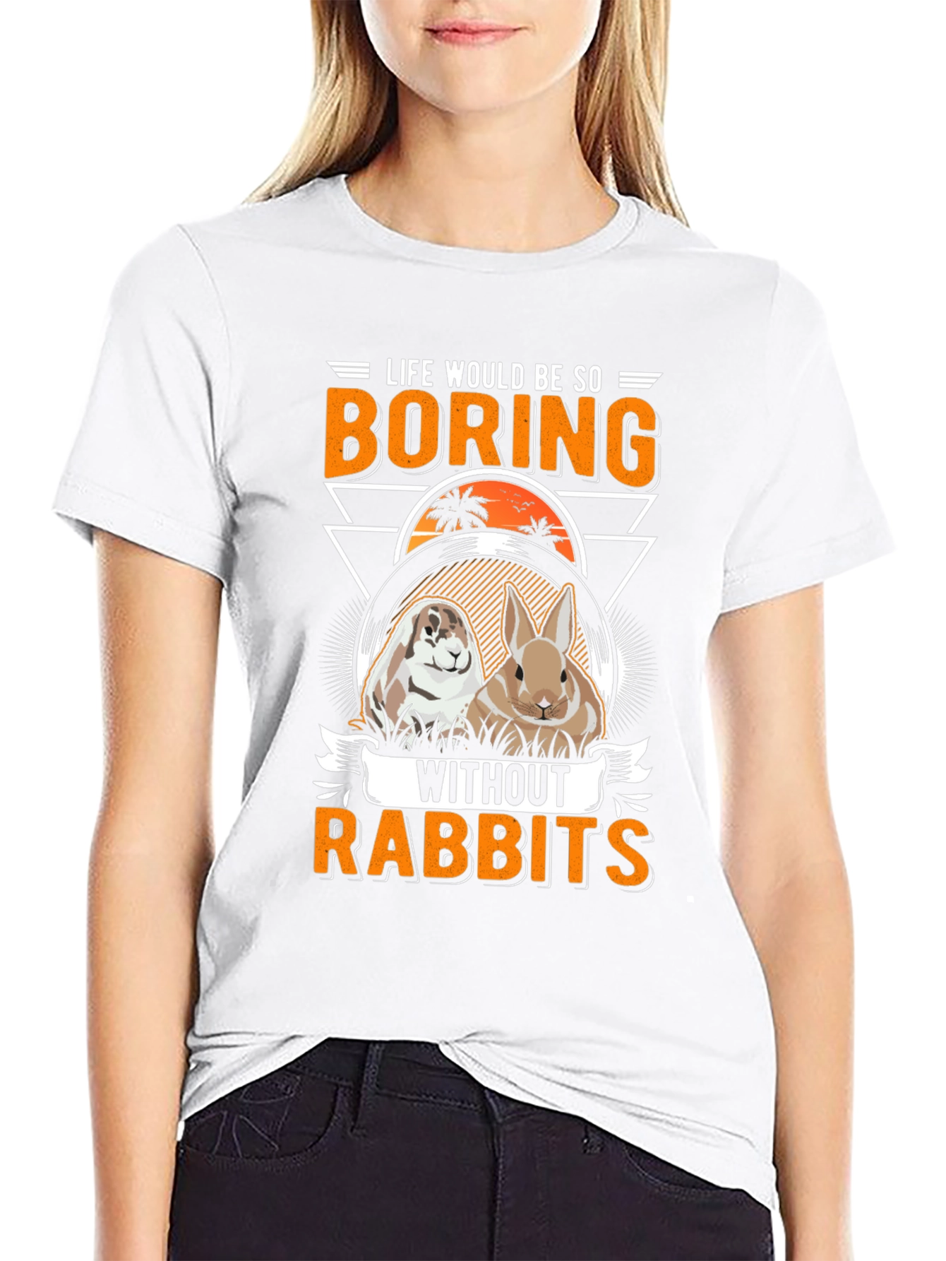 Black Life Would Be So Boring Without Rabbits T-Shirt view 9