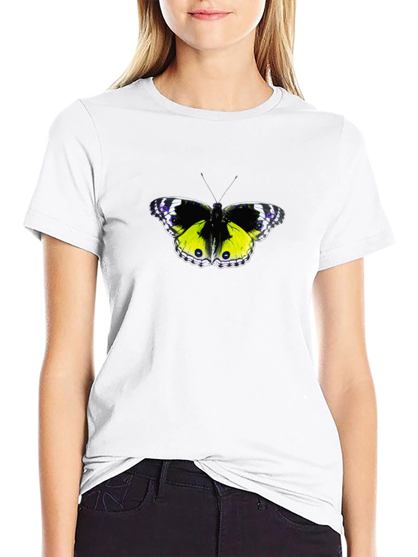Black Butterfly Graphic Tee - Stylish Black T-Shirt view 9