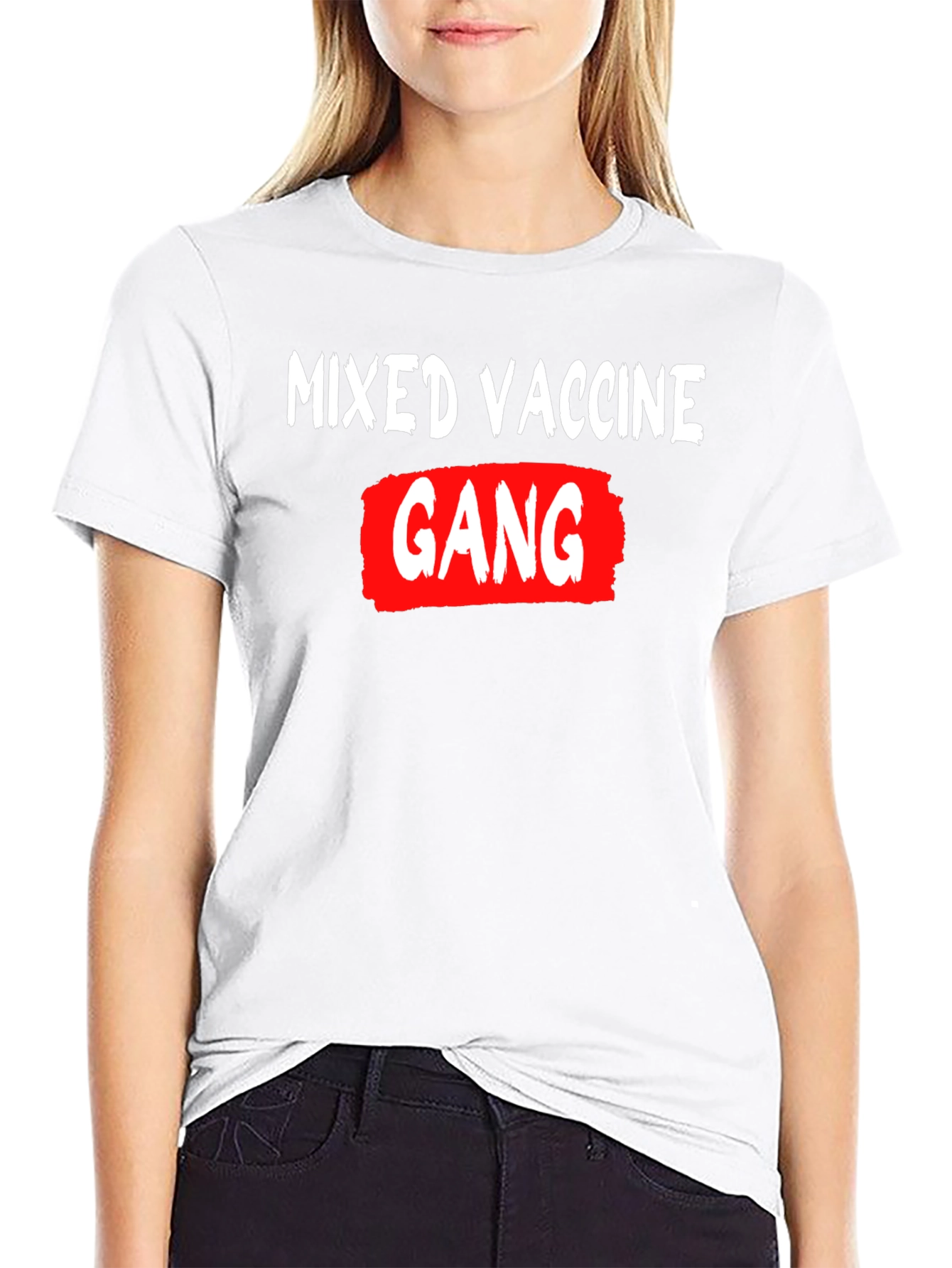 Black Mixed Vaccine Gang Graphic T-Shirt view 9