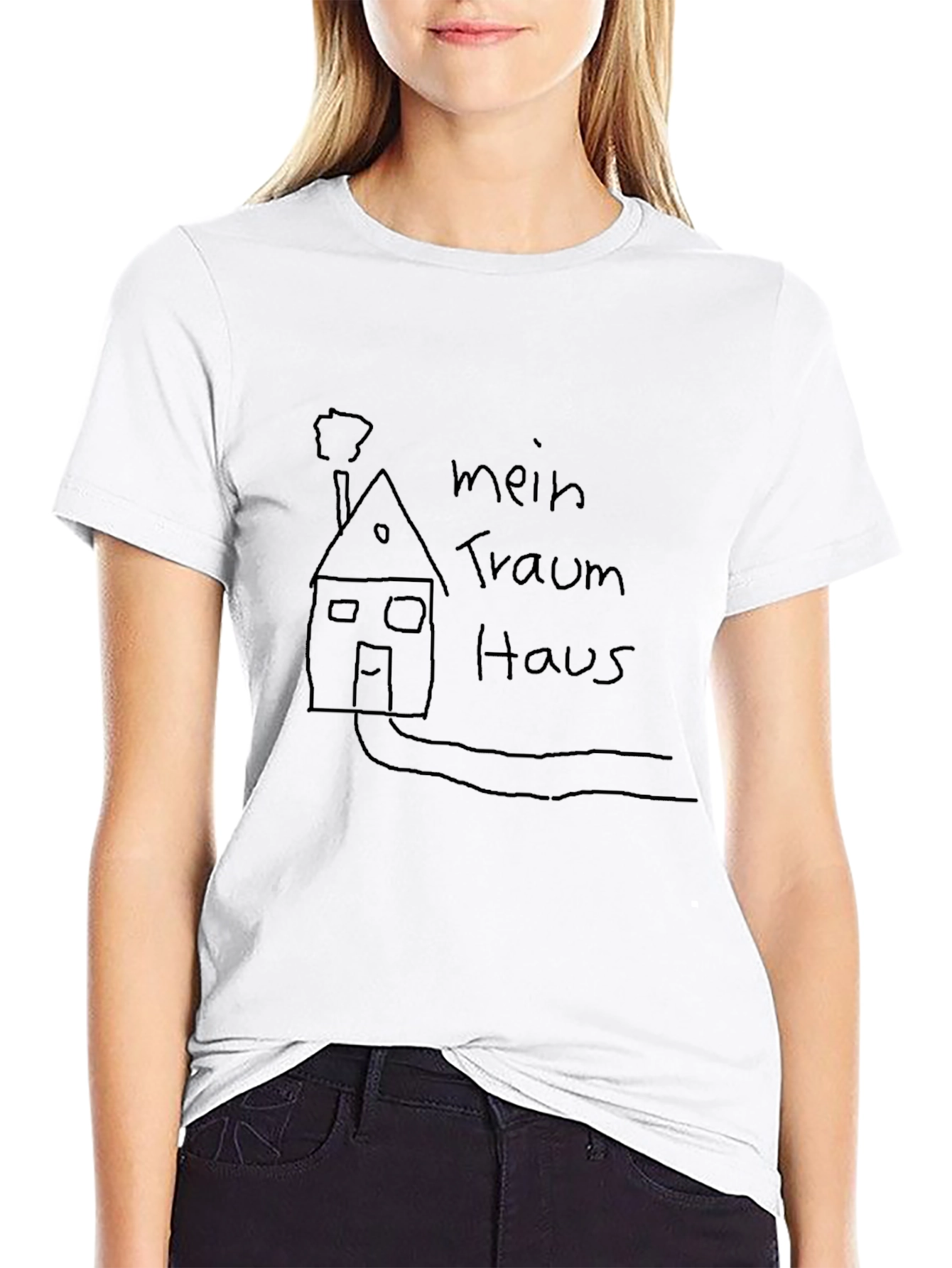 Black Mein Traum Haus T-Shirt - Dream House Tee view 9