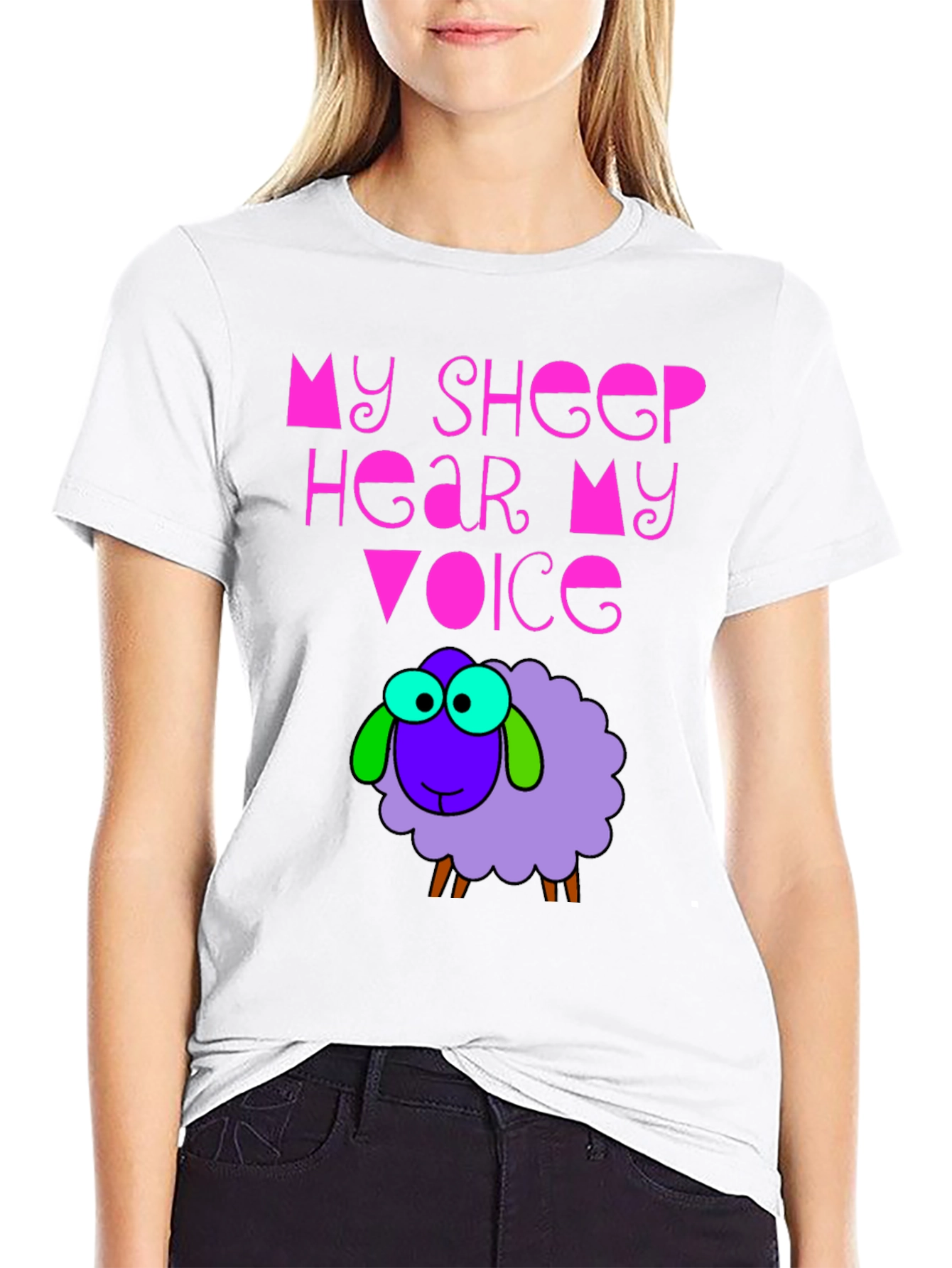 Black My Sheep Hear My Voice Graphic Tee view 9