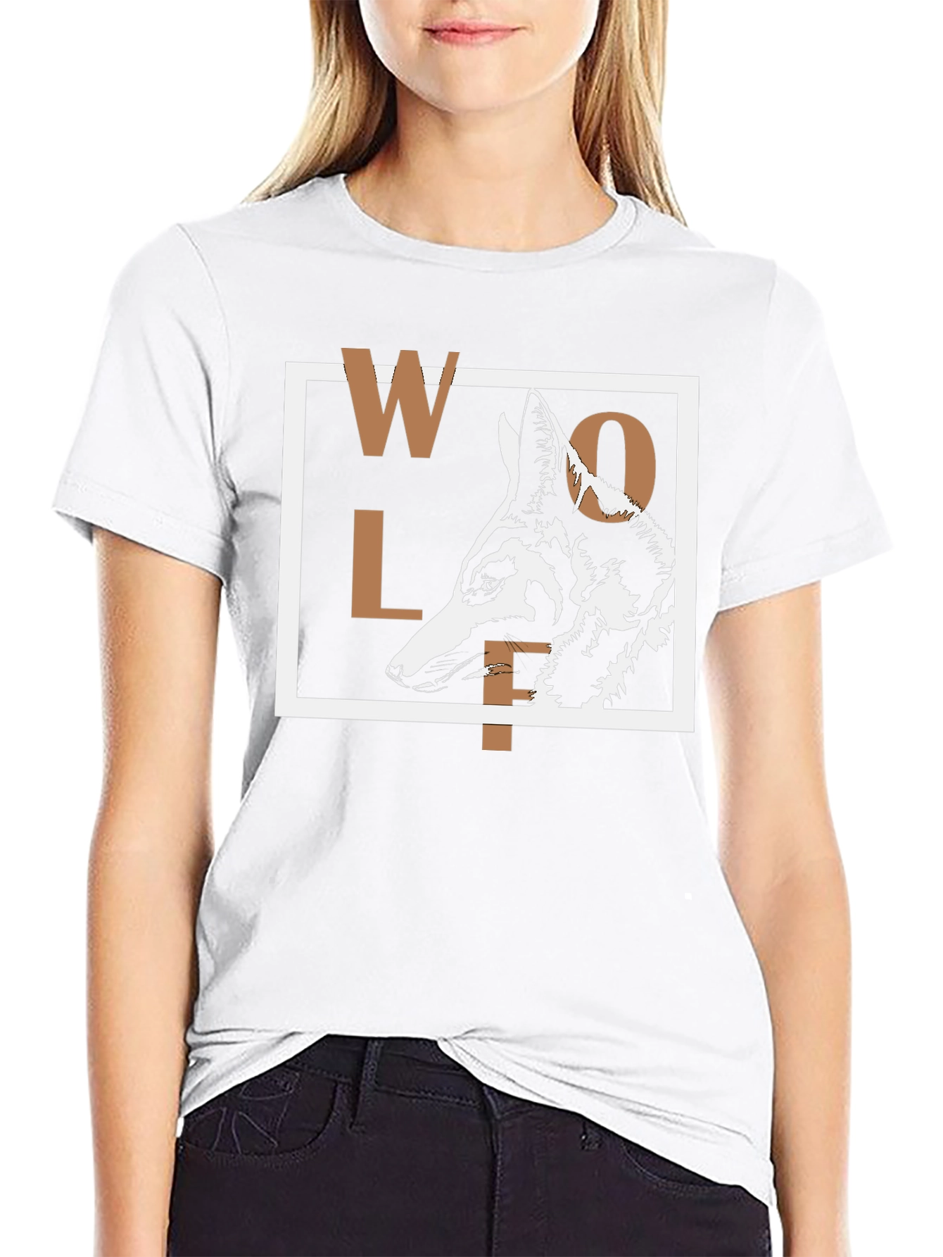 Black Wolf Graphic Print T-Shirt - Modern Urban Style view 9