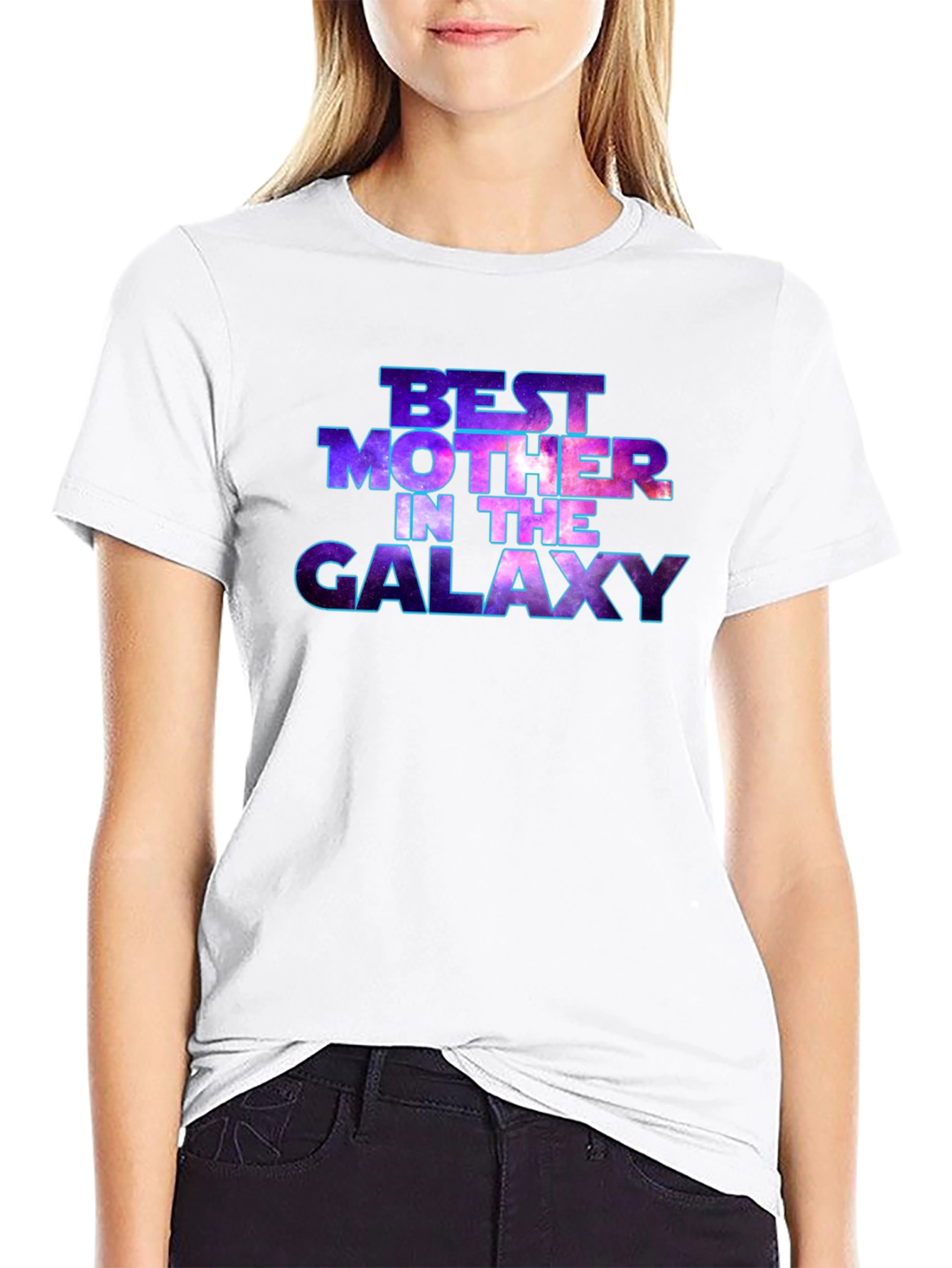 Black Best Mother in the Galaxy T-Shirt view 9