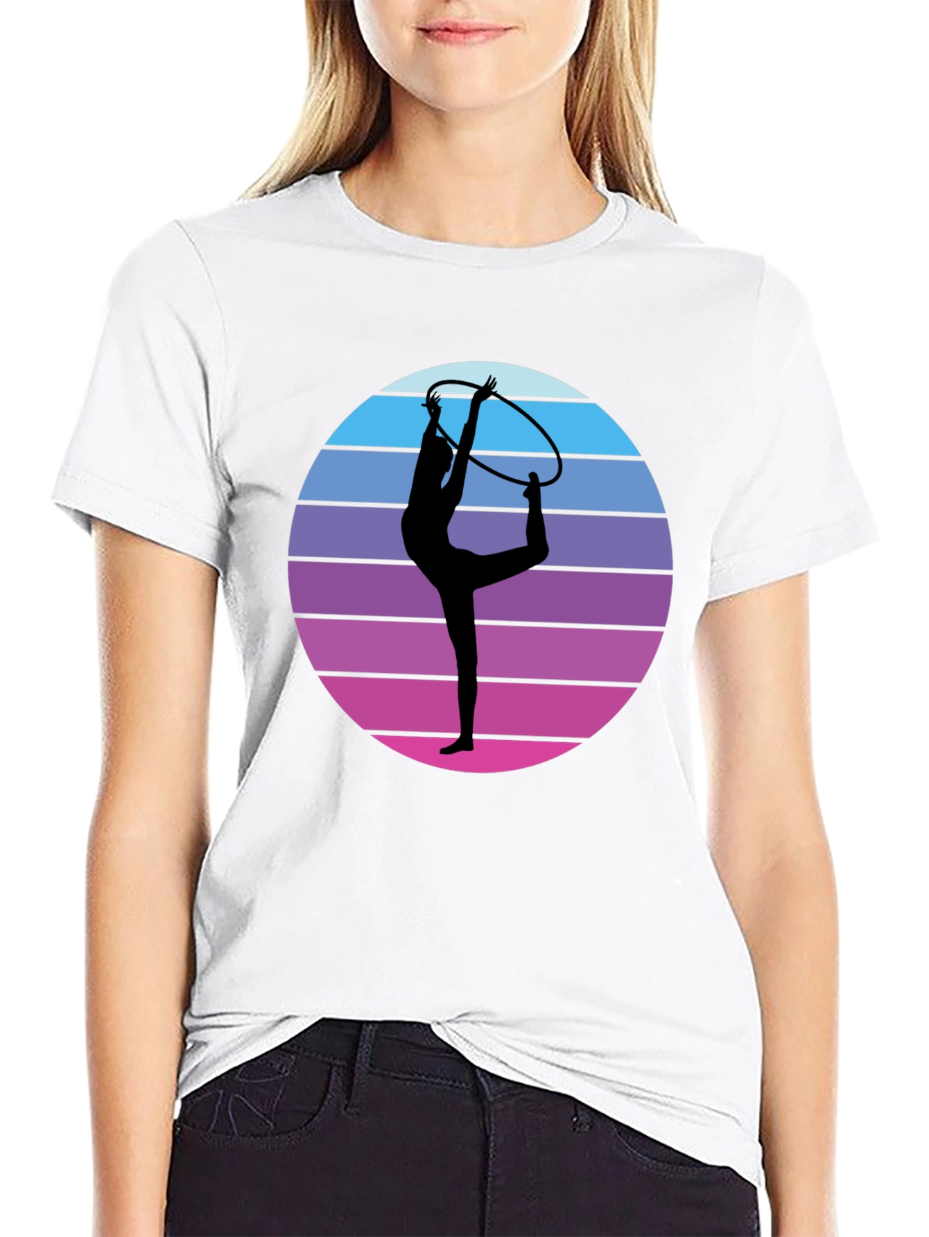 Black Rhythmic Gymnast Graphic Tee view 9