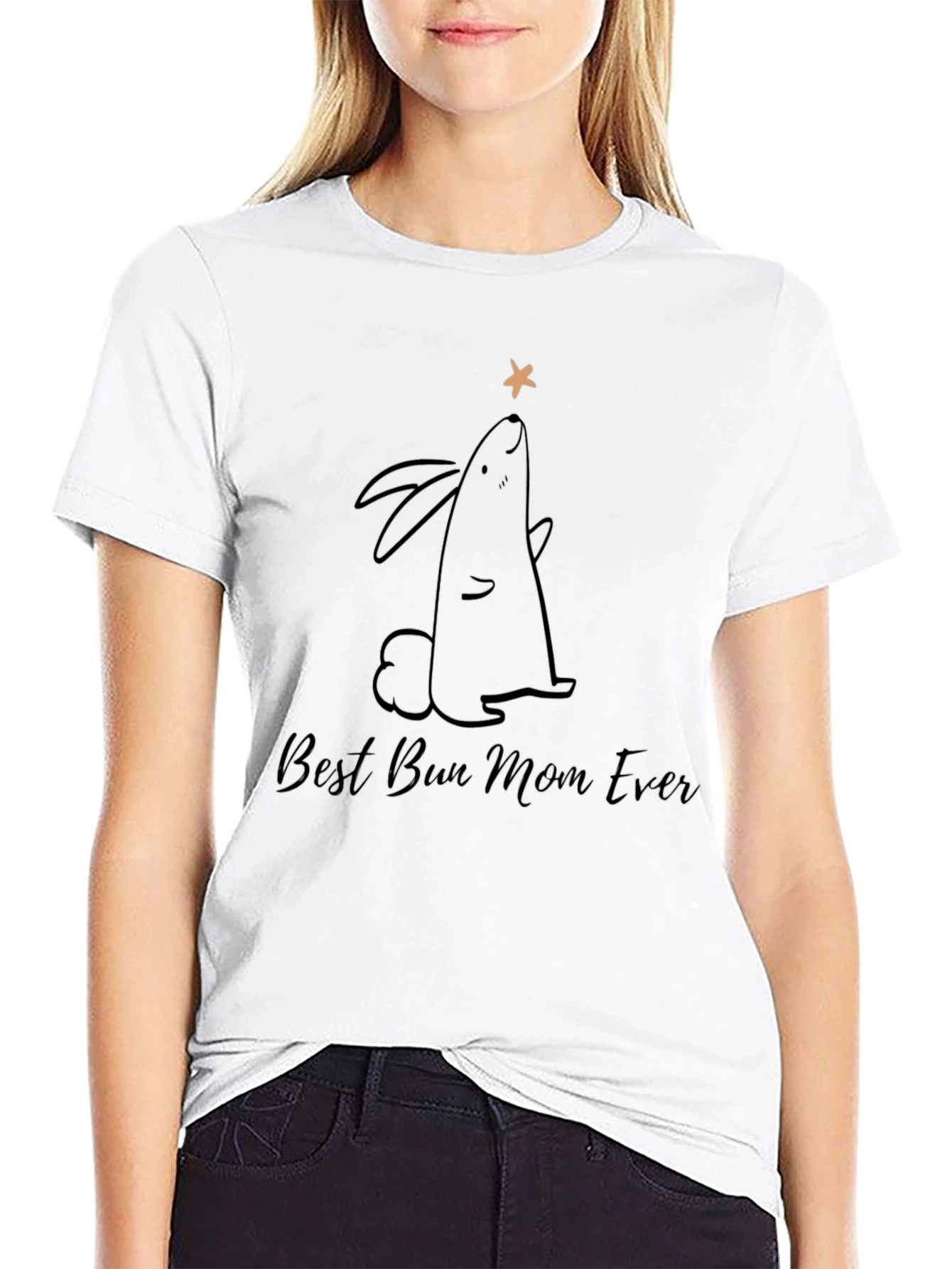 Black Best Bun Mom Ever T-Shirt view 9