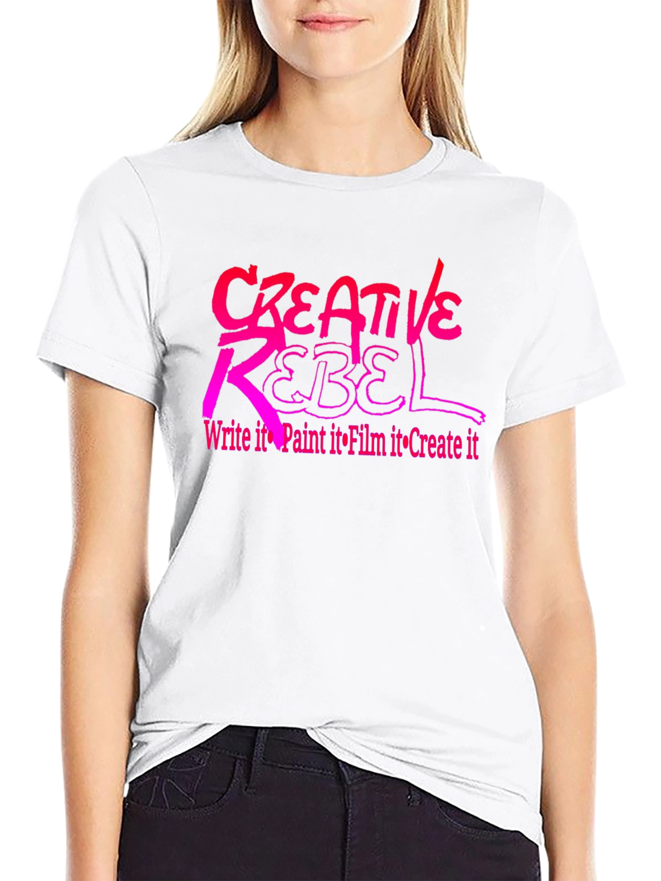 Black Creative Rebel Graphic Tee view 9